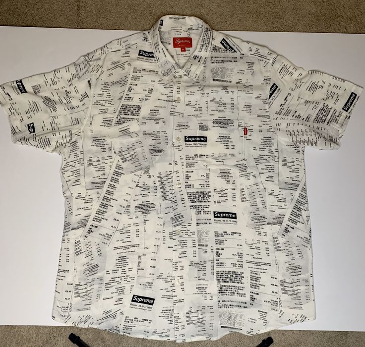 Supreme Receipts Rayon S/S Shirt XL - シャツ