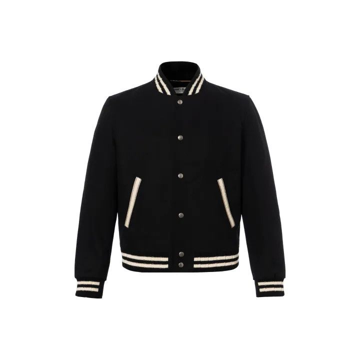Saint Laurent Paris Saint Laurent Black Letter Print Jacket Size US XL / EU 56 / 4 - 1 Thumbnail