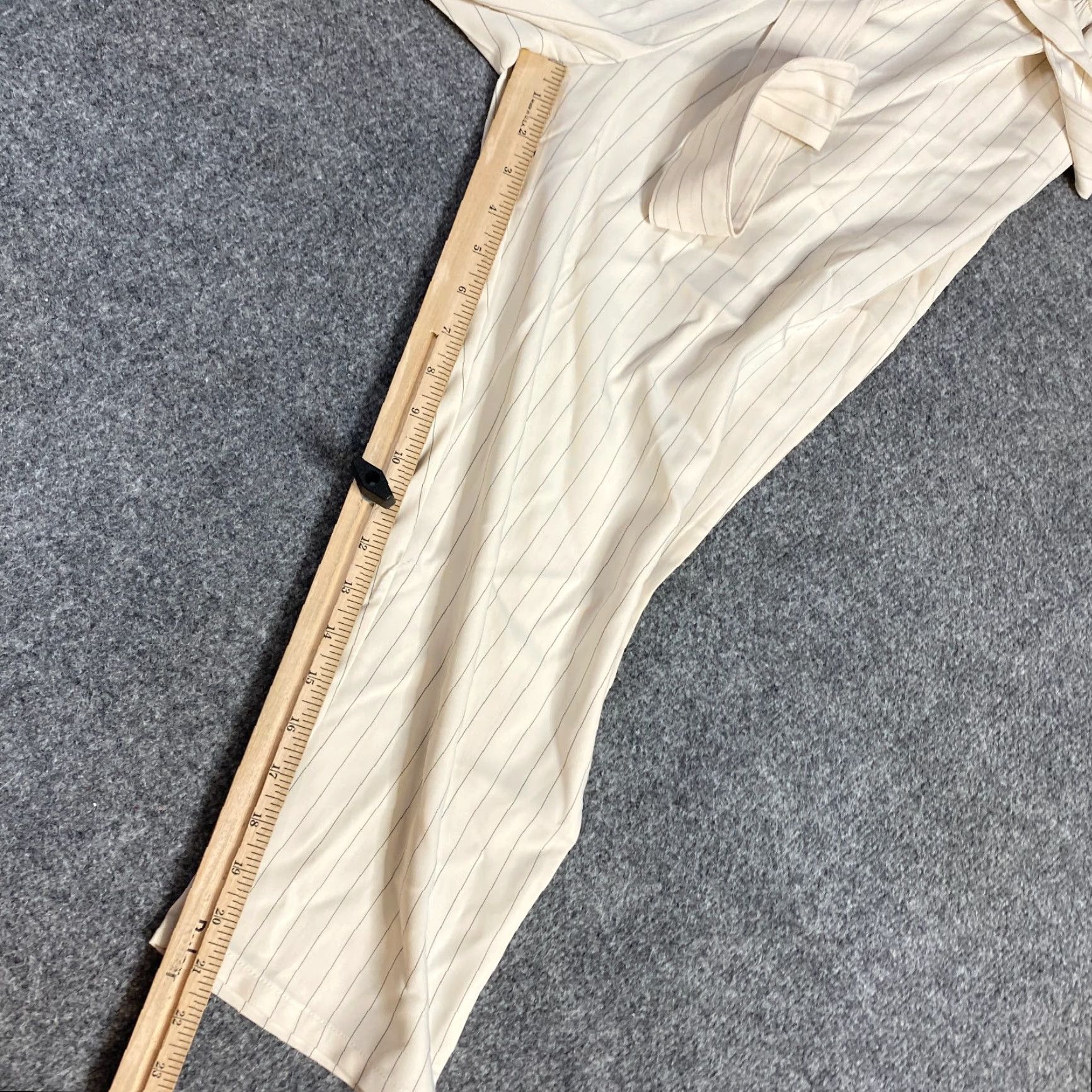 Vintage Mello Day Romper Womens L Beige Striped Button Front Pockets Belted NEW Size 36" / US 14 / IT 50 - 7 Thumbnail