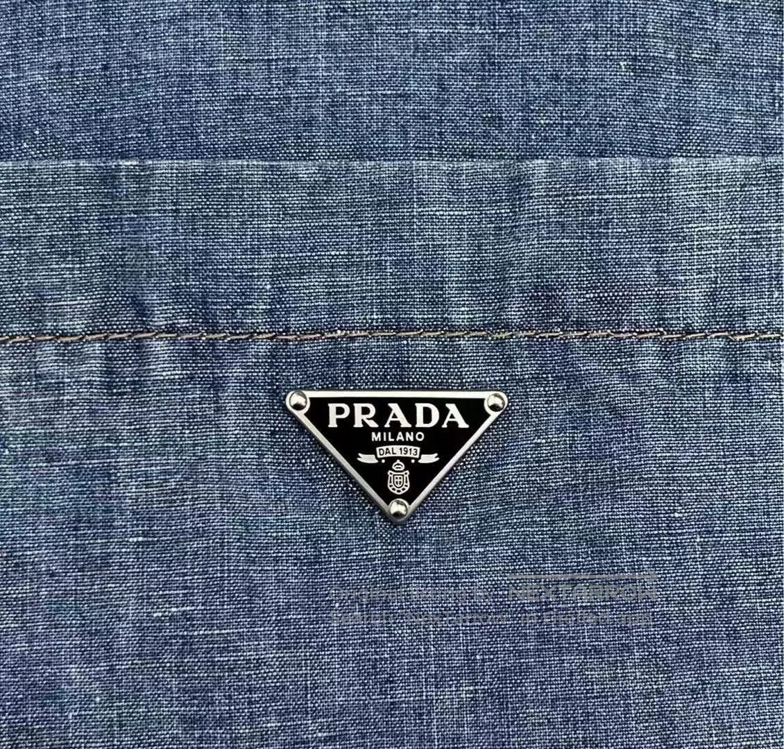 Prada Prada Denim Triangle Logo Short. Size US M / EU 48-50 / 2 - 4 Thumbnail