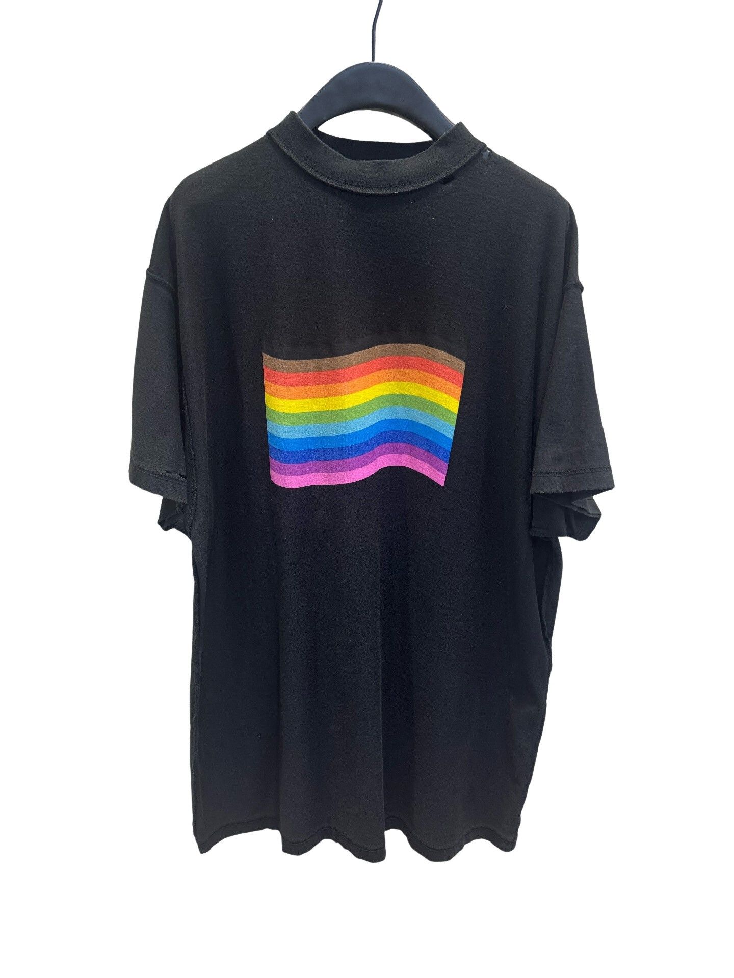 Balenciaga Balenciaga Rainbow Logo T-Shirt Size S Size US S / EU 44-46 / 1 - 1 Thumbnail