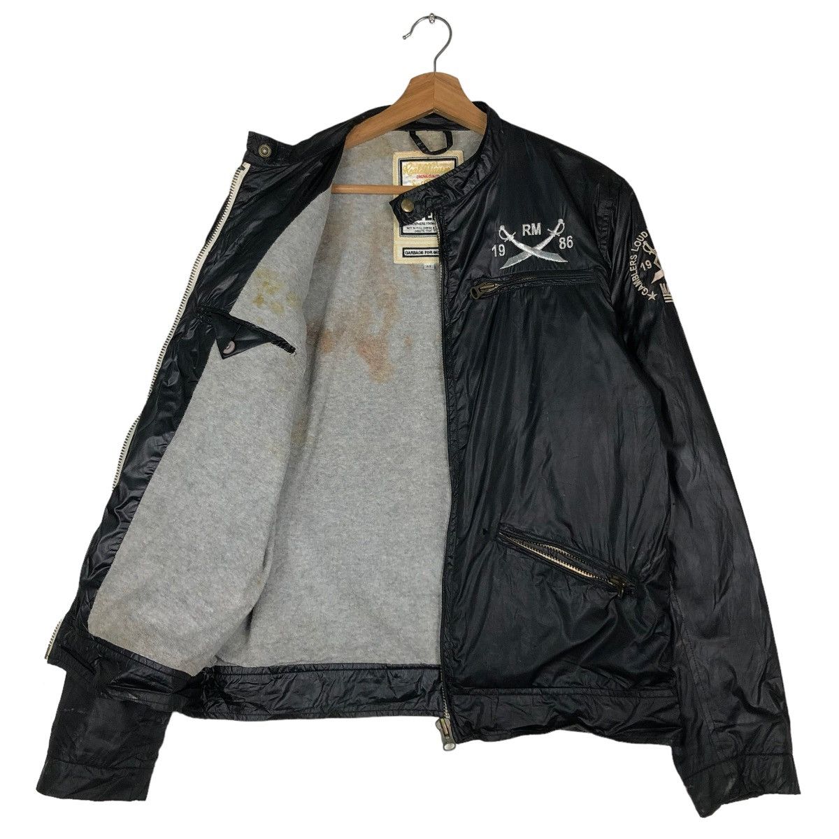 Japanese Brand VINTAGE BIKER JACKET PUNK DESIGN PARACHUTE REALMASTER STEEL Size US M / EU 48-50 / 2 - 11 Thumbnail