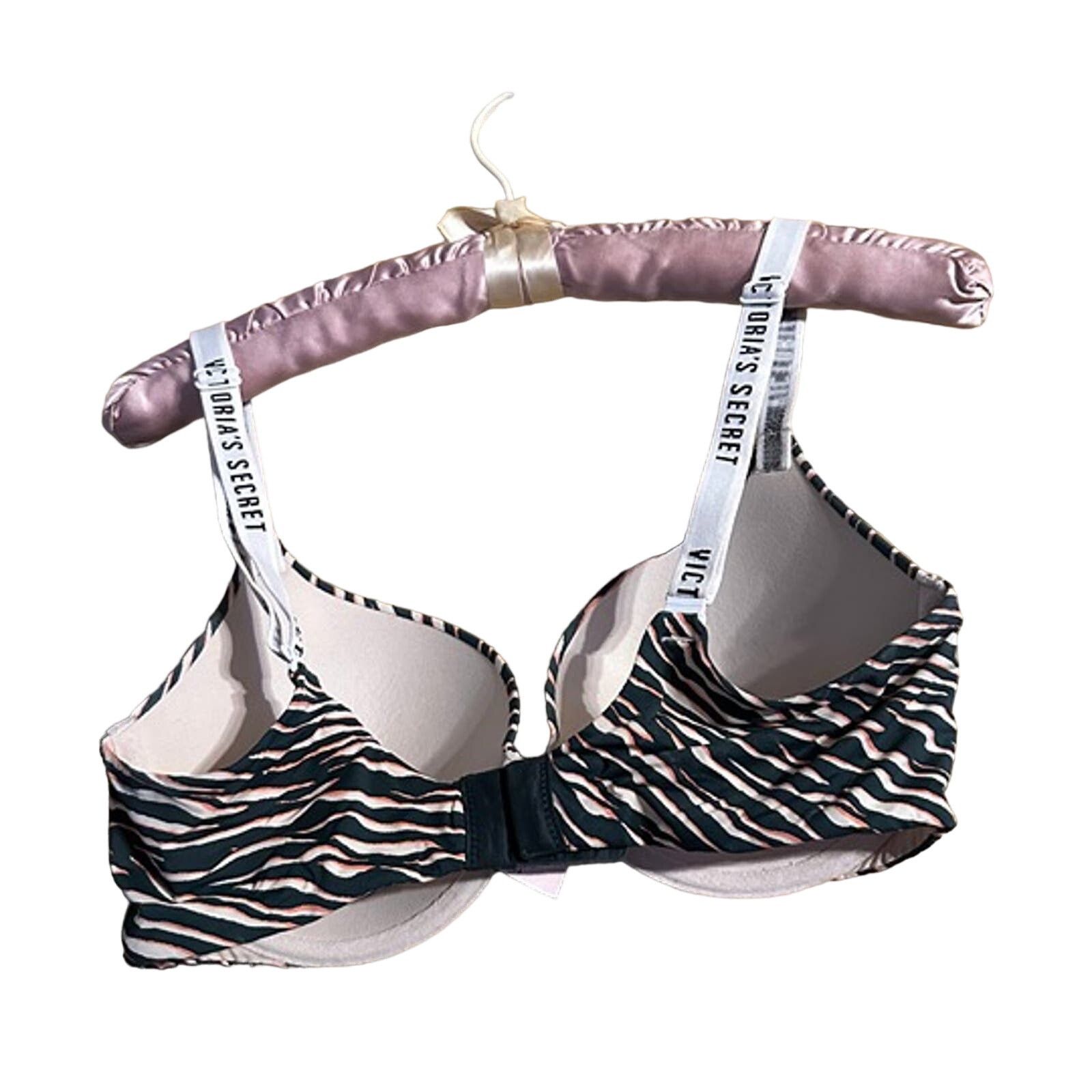 Victoria's Secret Victoria's Secret 34D Push-Up T-Shirt Zebra Striped Bra Size ONE SIZE - 2 Thumbnail