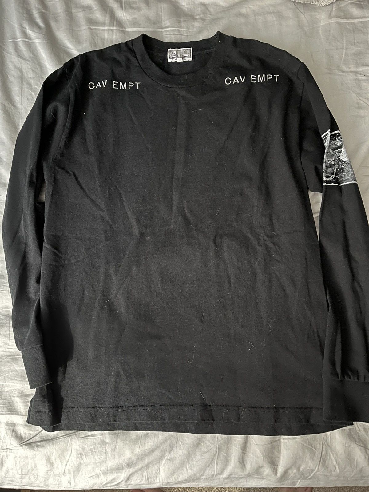 image of Cav Empt Long Sleeve T-Shirt in Black, Men's (Size Large)