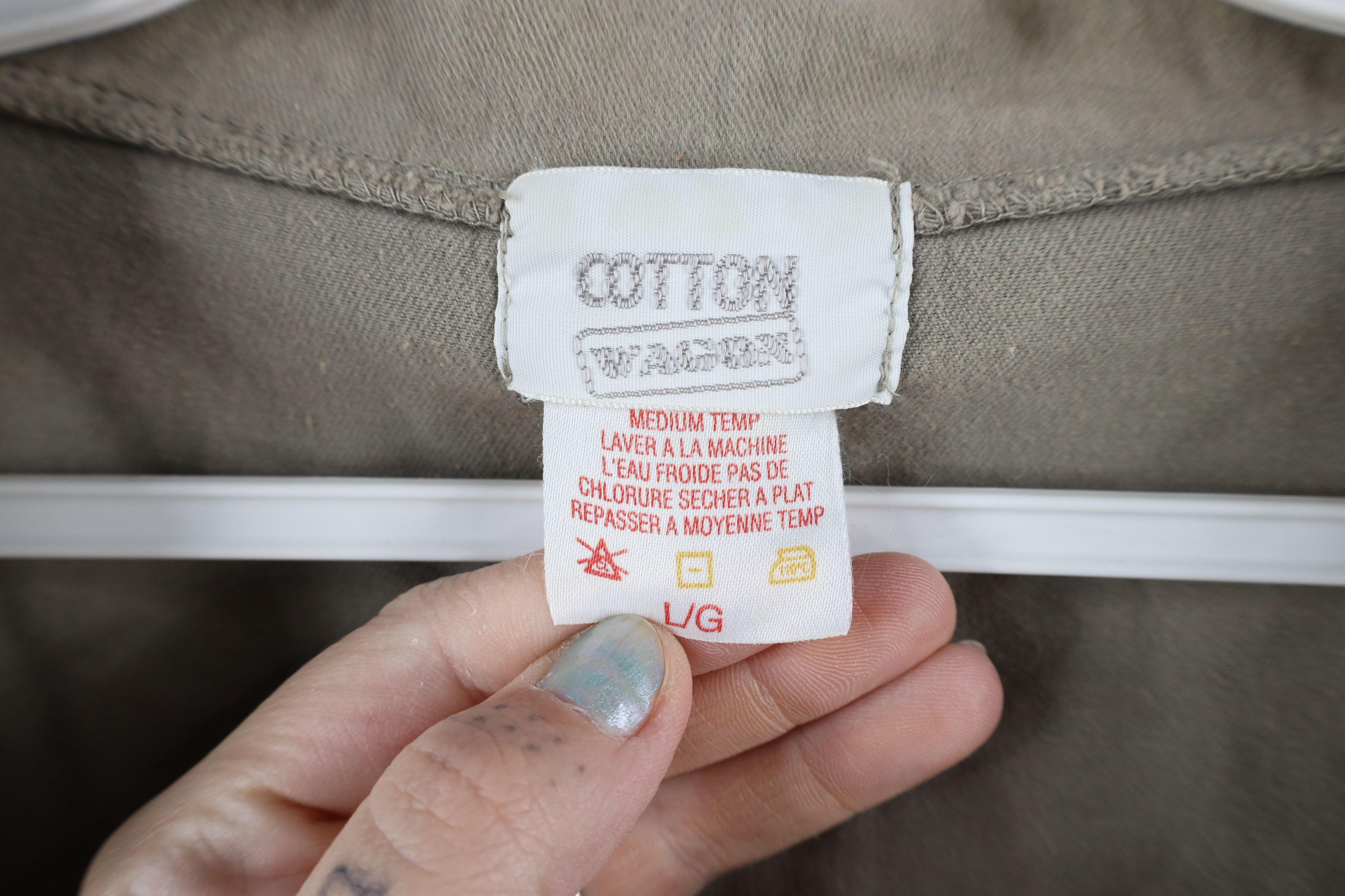 Vintage Vintage 90s Streetwear Cotton Twill Pullover Jacket Beige Size US L / EU 52-54 / 3 - 6 Thumbnail