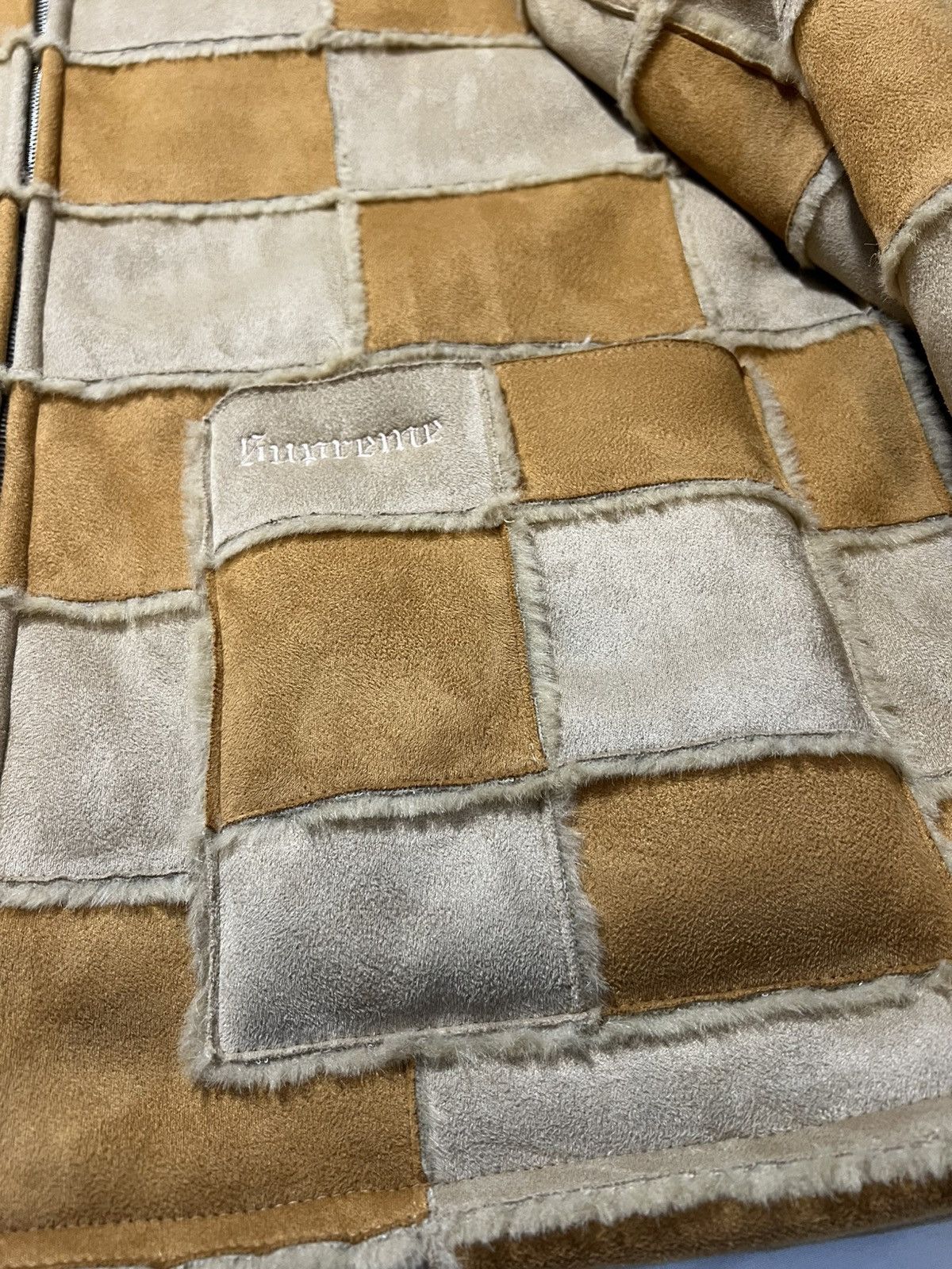 Supreme Supreme 2020 Faux Suede Patchwork Hooded Jacket Brown Size M Size US M / EU 48-50 / 2 - 2 Thumbnail