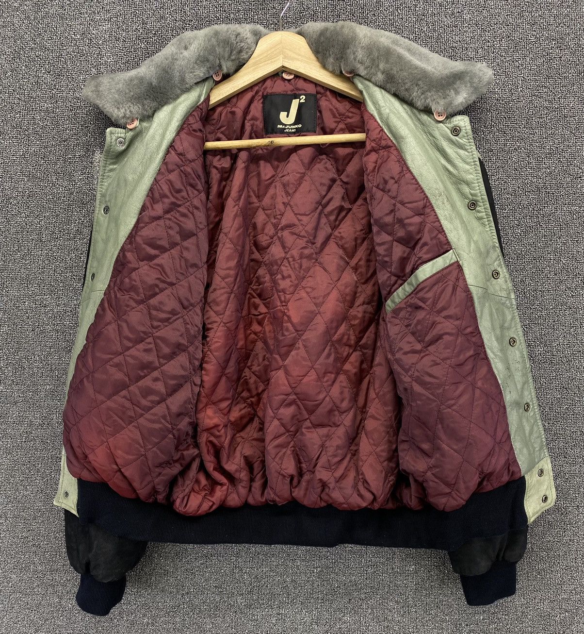 Japanese Brand Vintage Mr Junko Jeans Varsity Leather Jacket Size US M / EU 48-50 / 2 - 16 Thumbnail