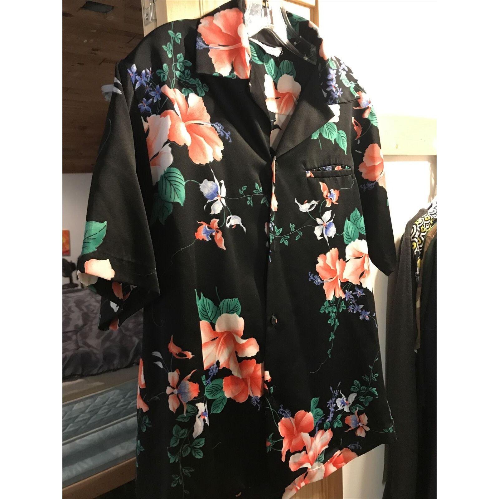 Other Hawaii Nei Honolulu Vintage Men’s L Black Floral SS Shirt Size US L / EU 52-54 / 3 - 6 Thumbnail