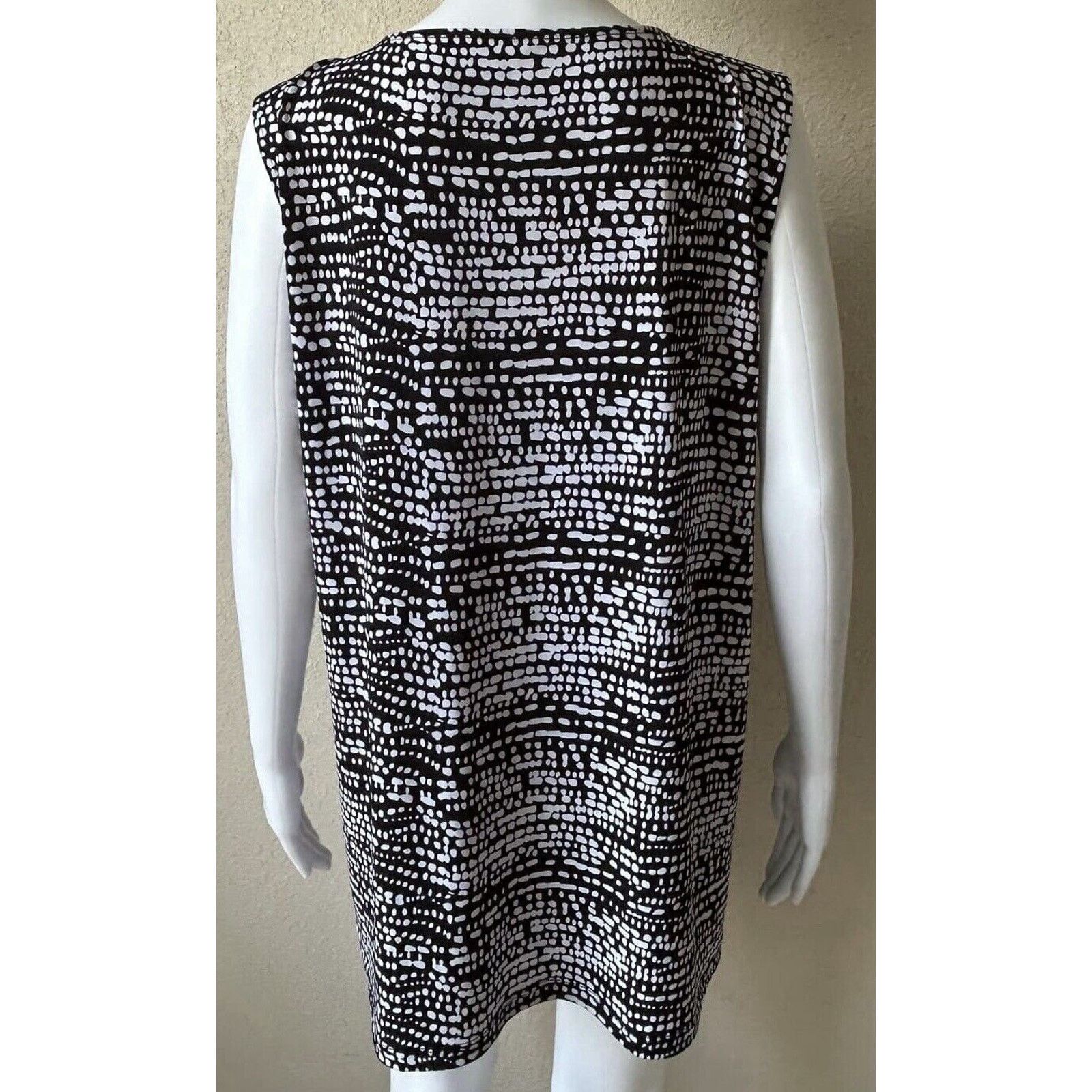 Other Liz Claiborne | Black Polka Dots Sleeveless Top | Large Size L / US 10 / IT 46 - 2 Thumbnail