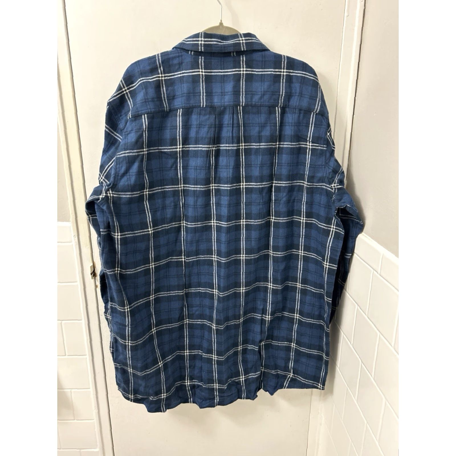 Vintage LL Bean Scotch Plaid Flannel Shirt Mens XL Tall Blue Traditional Fit L/S Button-Up Pockets Cotton 100% Classic Outdoor Casual Men Size US XL / EU 56 / 4 - 7 Thumbnail