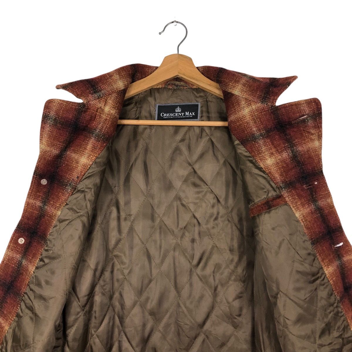 Japanese Brand 📌Vintage Wool Worker Jacket Zipper Crescent Max Tartan Size US M / EU 48-50 / 2 - 15 Thumbnail