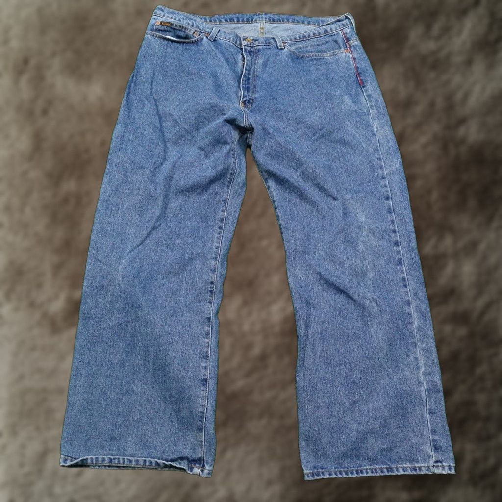 Polo Ralph Lauren Vintage Polo Ralph Lauren Jeans Co Men's Relaxed Fit 38x30 Blue Cotton Zip Fly Baggy Straight Denim Jeans Size US M / EU 48-50 / 2 - 1 Thumbnail