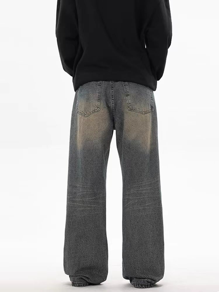 Japanese Brand × Jean Distressed high street washed yellow clay wide leg jeans Size US 34 / EU 50 - 3 Thumbnail