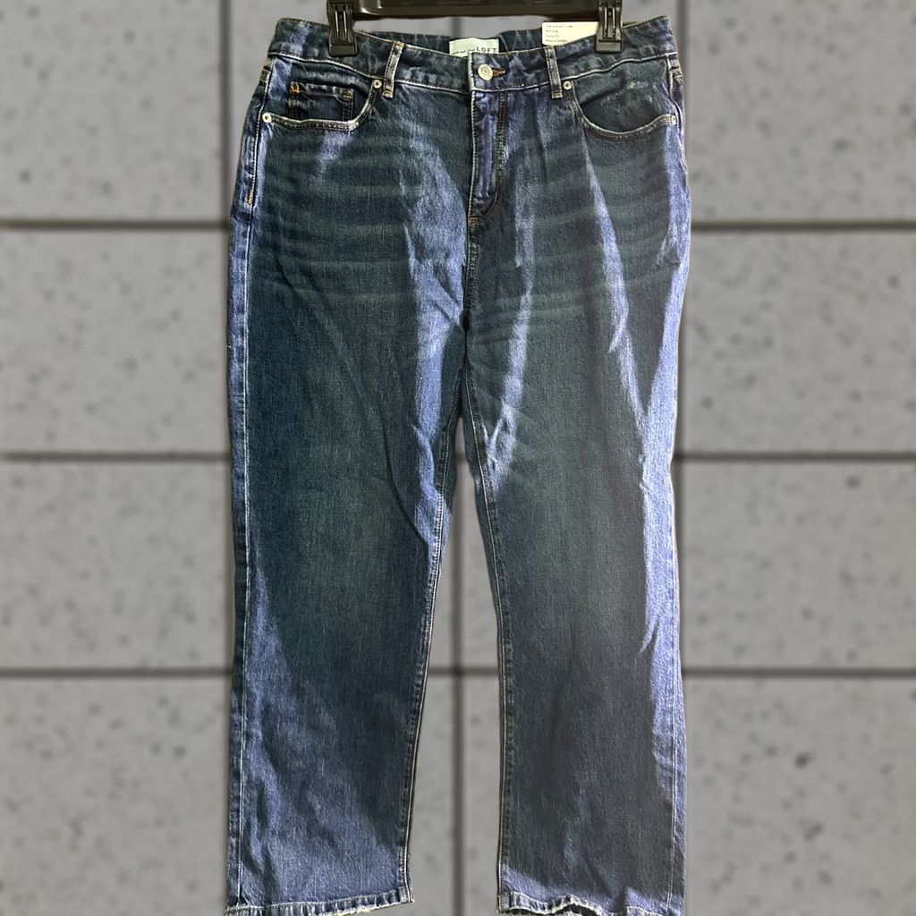 Loft VINTAGE LOFT The Straight Crop Curvy Mid Rise Jeans Women 29 Blue Jeans Size 29" - 1 Thumbnail