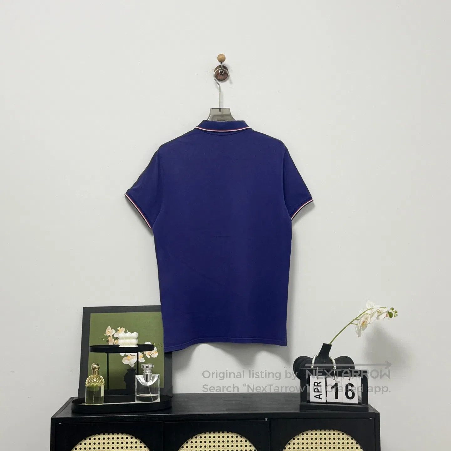 Moncler Moncler Blue Logo Short Sleeve Polo Shirt| Size US XL / EU 56 / 4 - 4 Thumbnail