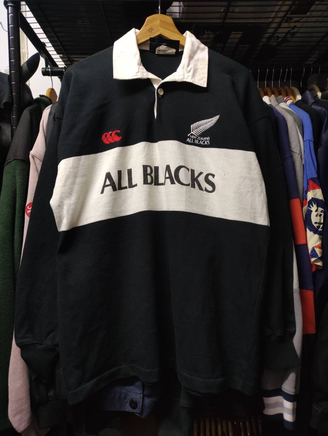 Canterbury of New Zealand Vtg 90's Canterbury of New Zealand All Blacks Rugby Jersey Size US L / EU 52-54 / 3 - 2 Thumbnail