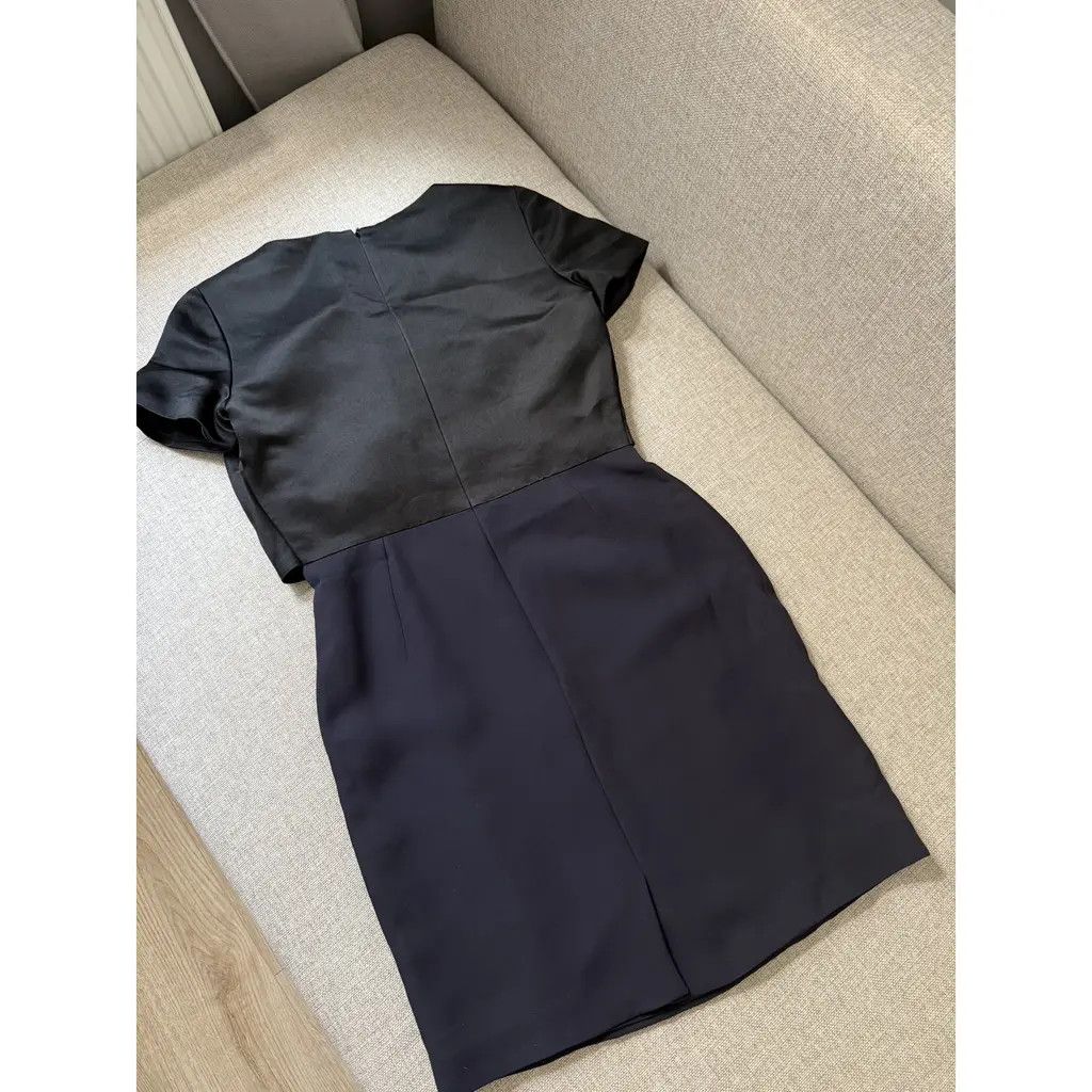 Dior Christian Dior Satin Silk Wrap Navy Mid-length Dress FR38 Size S / US 4 / IT 40 - 5 Thumbnail