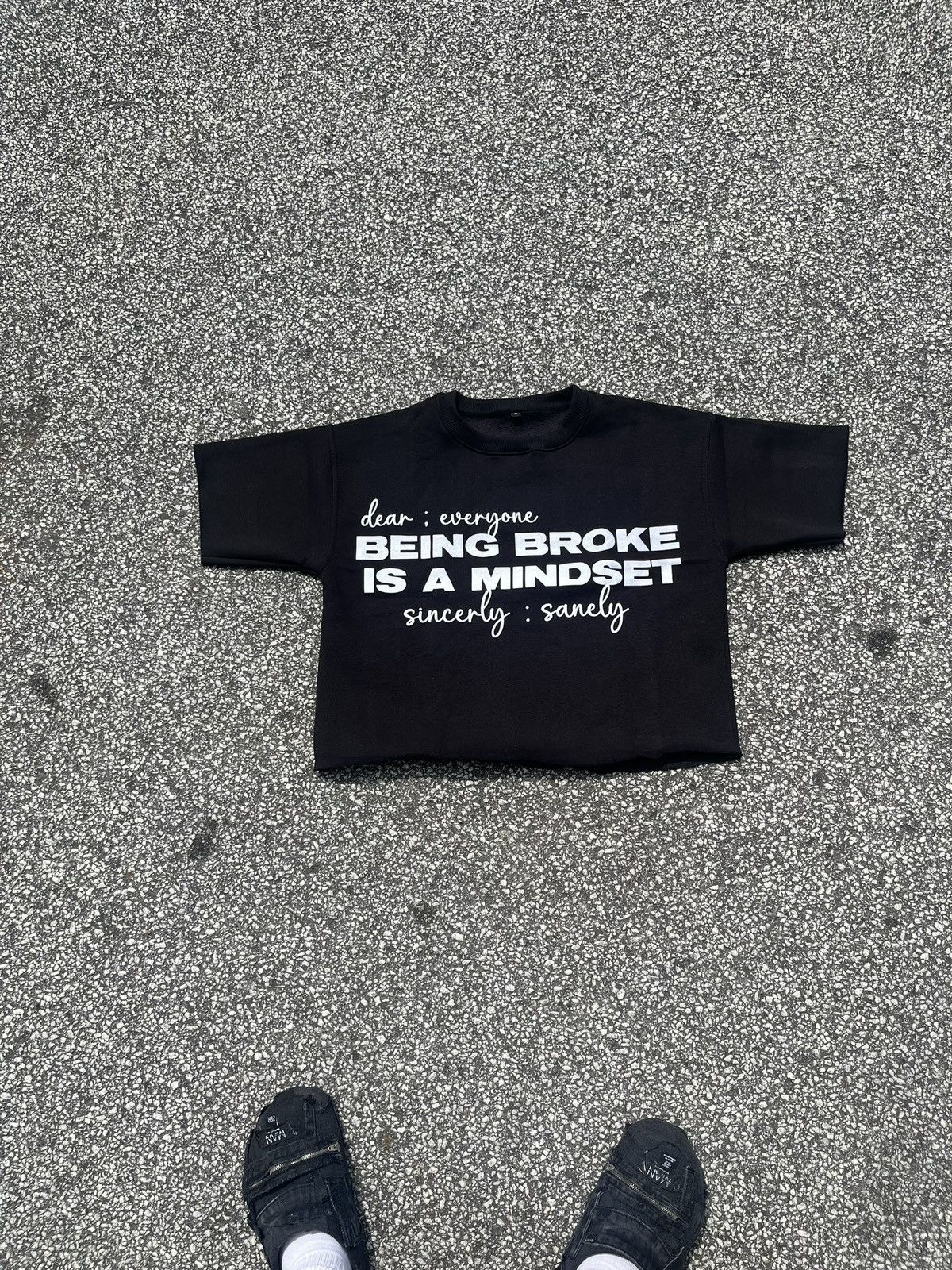 Other × Vintage “being broke is a mindset” oversized tee Size US S / EU 44-46 / 1 - 1 Thumbnail