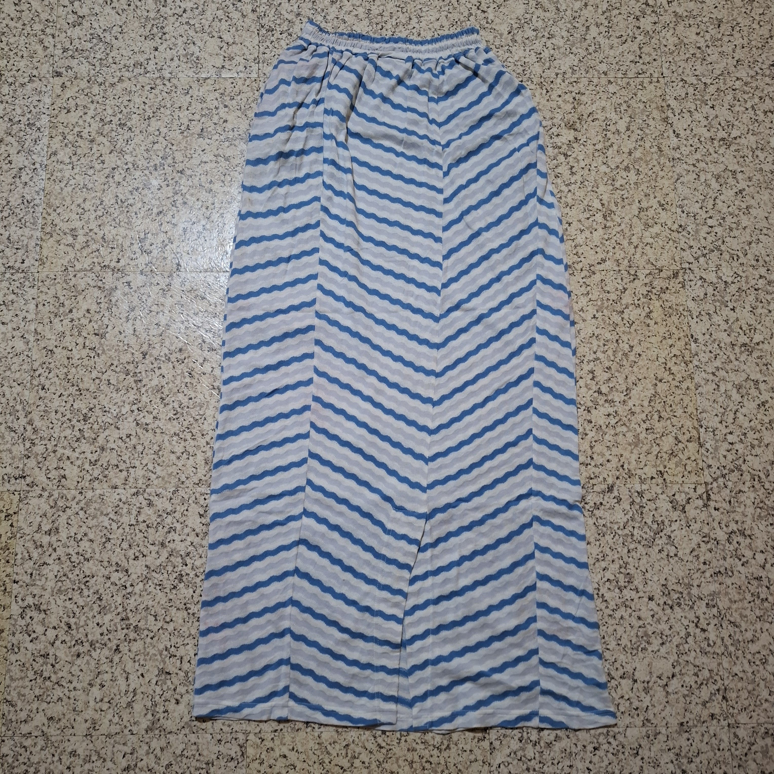 Hai Sporting Gear Vintage HAI Sporting Gear Issey Miyake Wavy Knit Maxi Skirt Size 29" - 17 Thumbnail