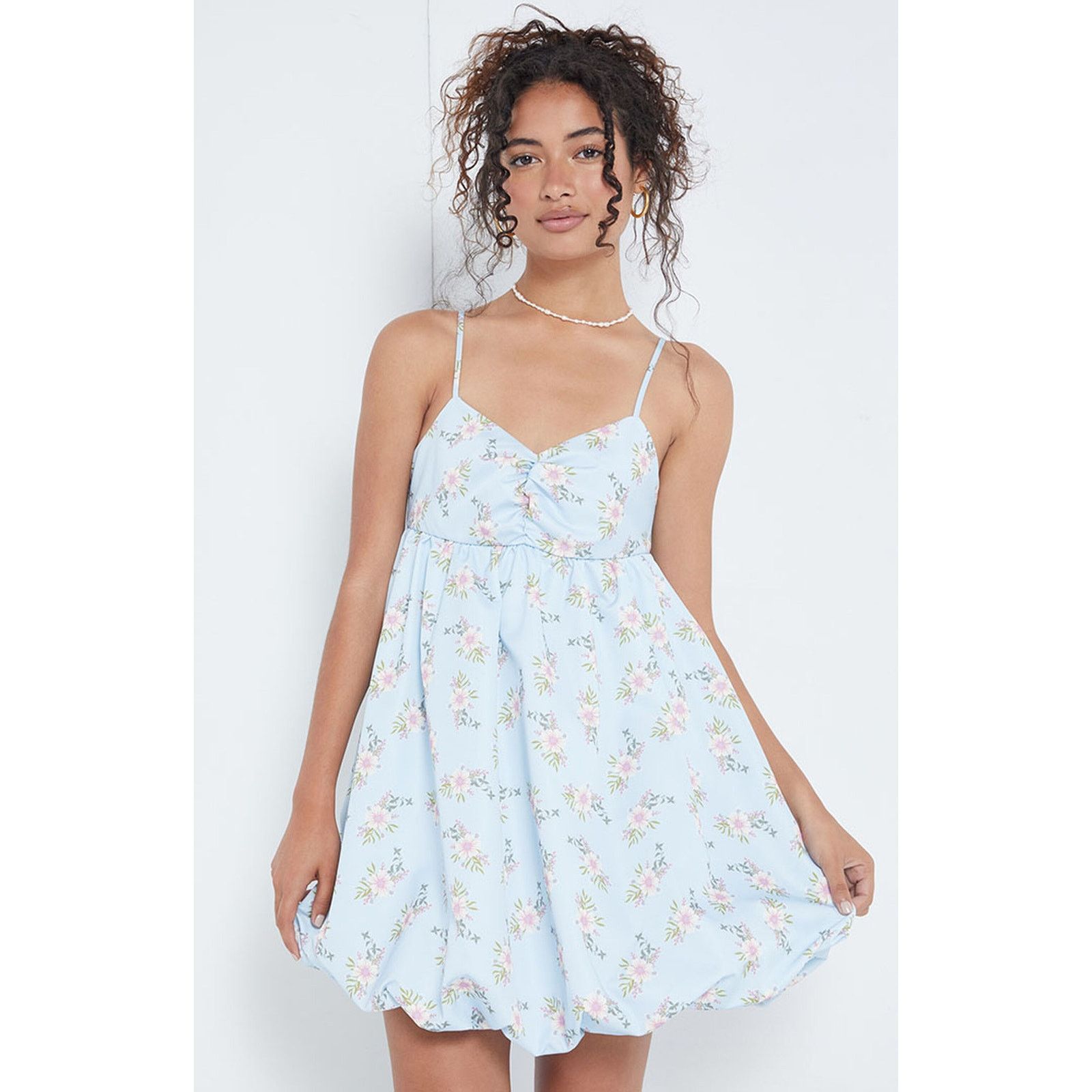 Free People New Free People In A Bubble Floral Mini Dress $128 Sz S Blue Size S / US 4 / IT 40 - 1 Thumbnail