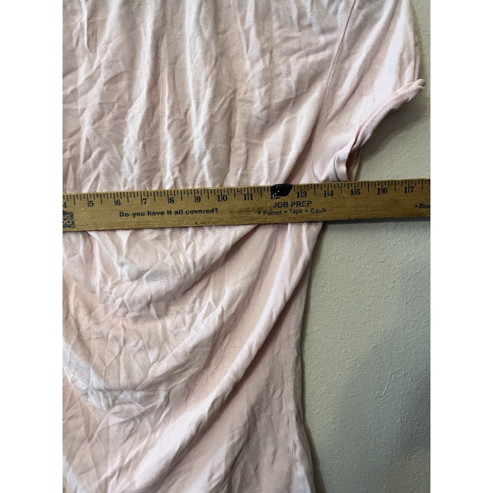 Express EXPRESS Women's Slim Fit Polo Shirt - Light Pink - Small - Short Sleeve - Solid Cotton Size S / US 4 / IT 40 - 5 Thumbnail