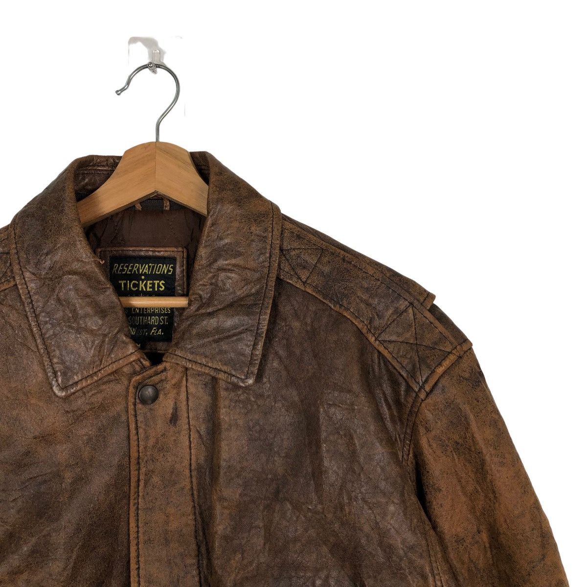 Other VINTAGE BOMBER LEATHER JACKET RESERVATION ARMY BUZZ RICKSONS Size US M / EU 48-50 / 2 - 5 Thumbnail