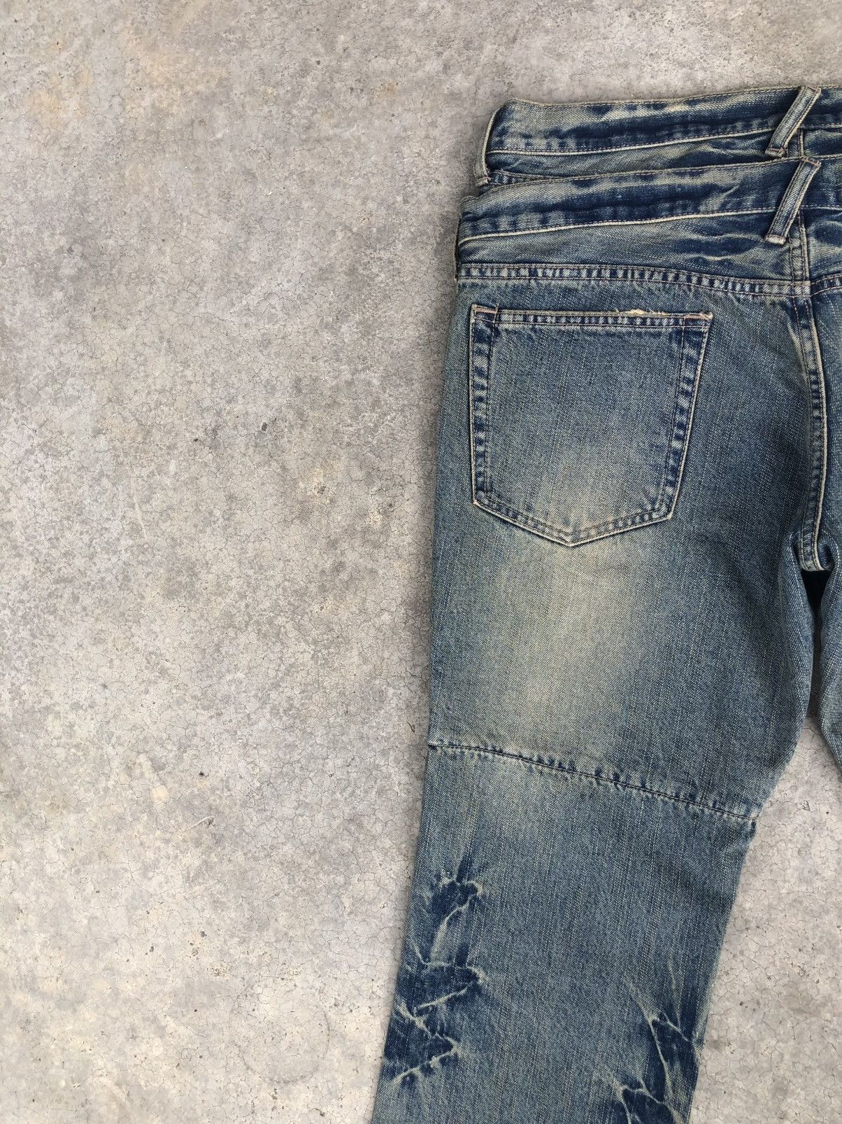PPFM Japanese PPFM Double Waist Distressed Jeans Size US 35 - 9 Thumbnail