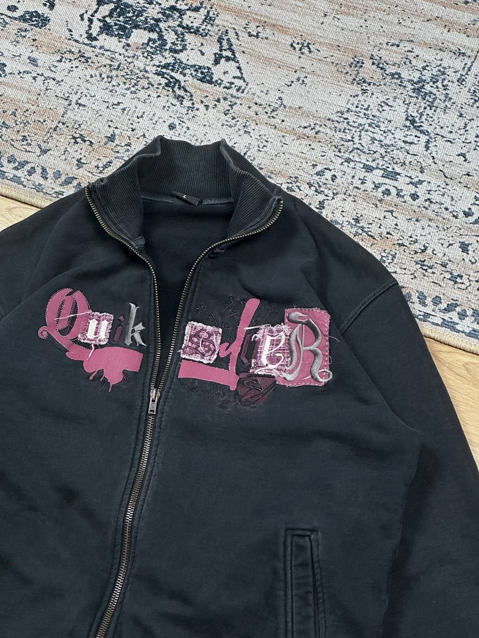 Quiksilver Crazy Y2K Vintage Faded QuickSilver Zip Up Hoodie Size US L / EU 52-54 / 3 - 2 Thumbnail