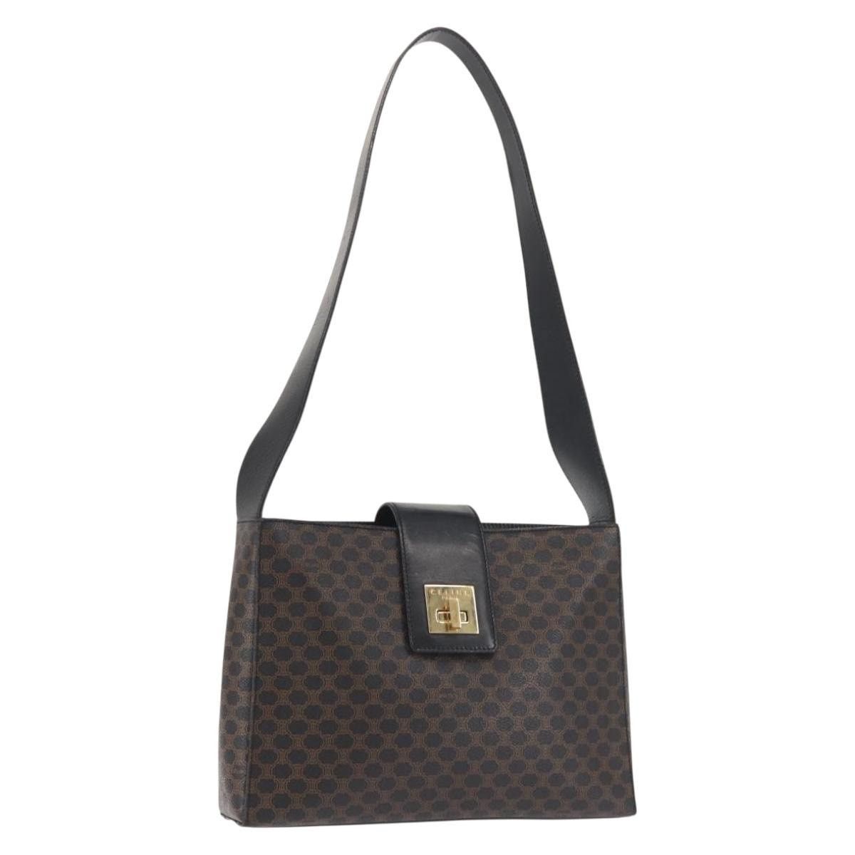 Celine CELINE Macadam Canvas Shoulder Bag Pvc Leather Black Gold Size ONE SIZE - 1 Thumbnail