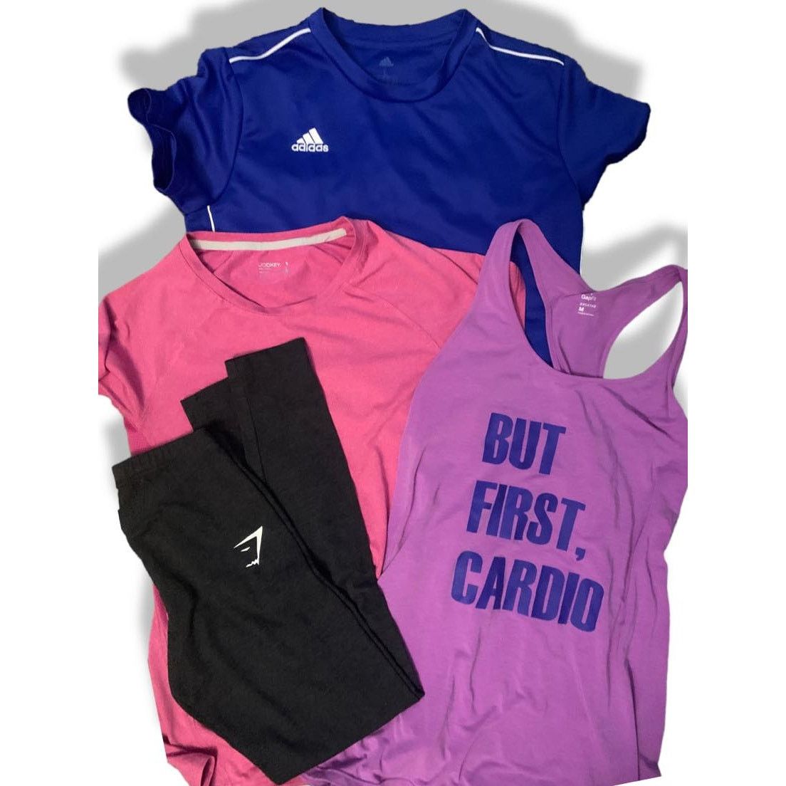 Adidas 6 Athletic Workout Gym Leggings Tank T-Shirt Sweatshirt SM Size S / US 4 / IT 40 - 1 Thumbnail