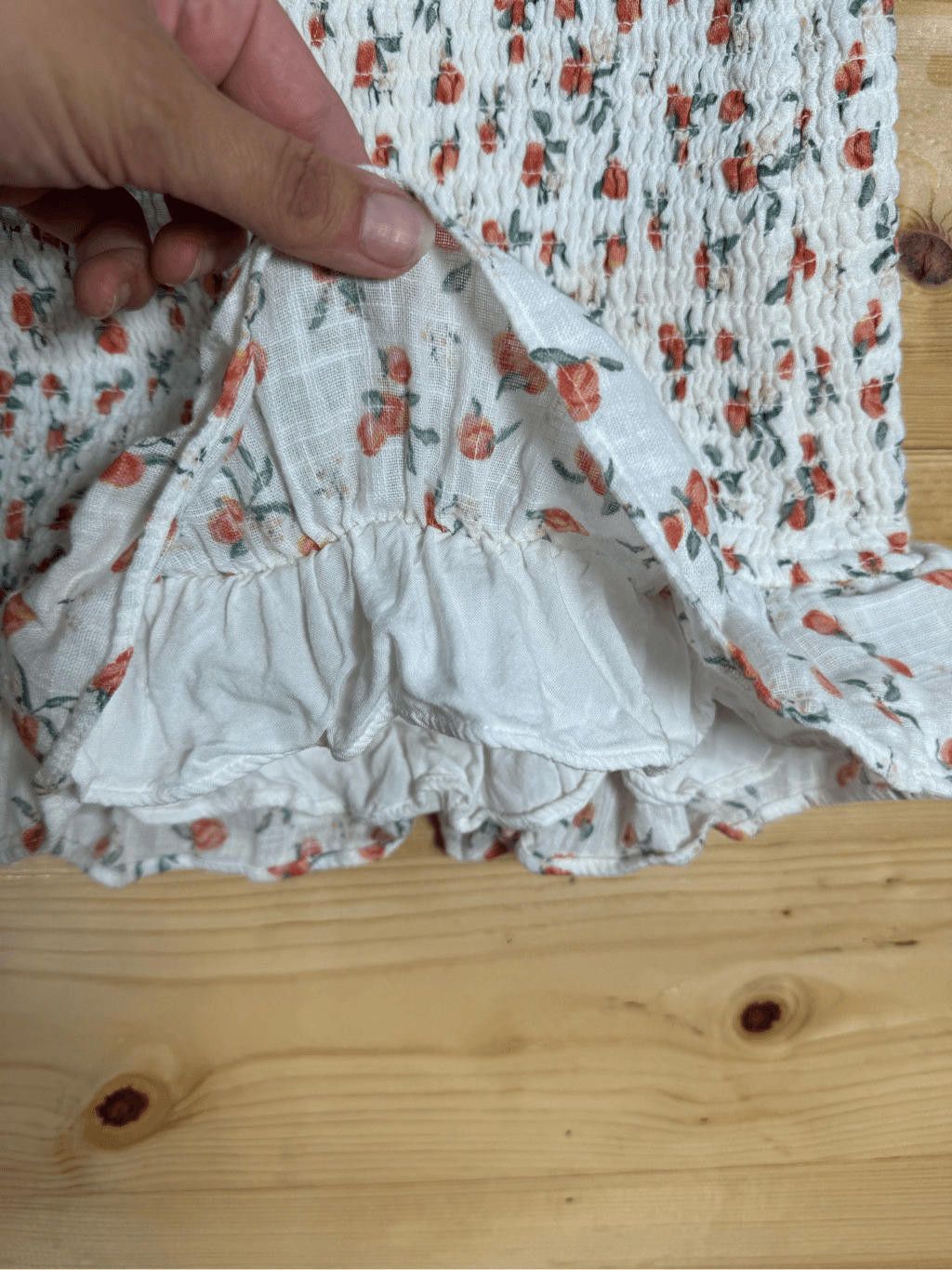 Abercrombie & Fitch Abercrombie & Fitch Women's Small White Floral Peach Skirt Size 28" / US 6 / IT 42 - 4 Thumbnail