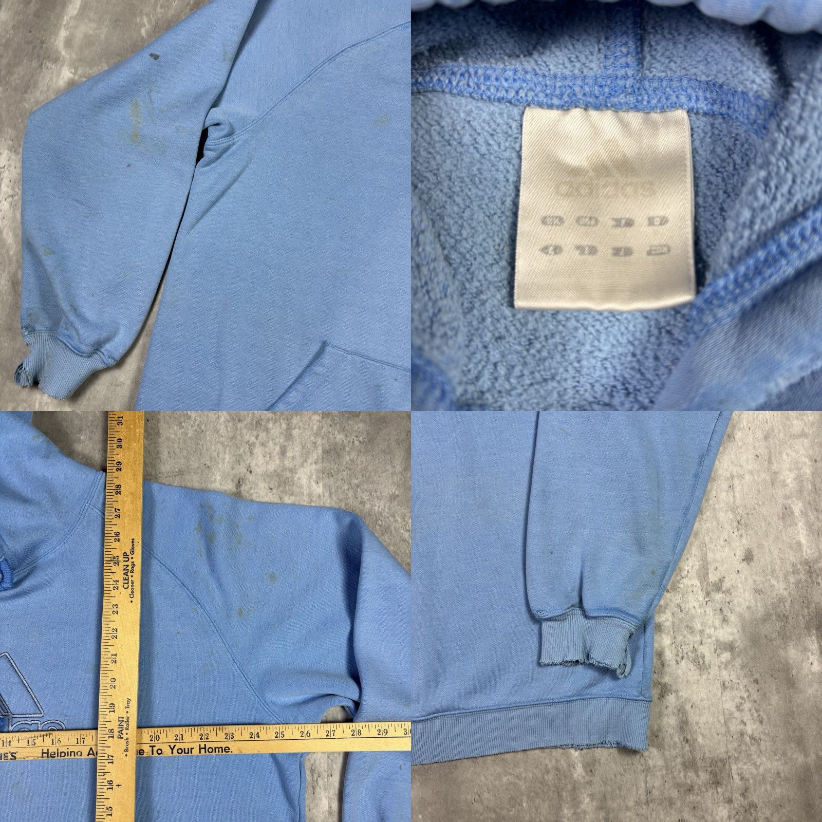 Adidas VINTAGE Adidas Embroidered Logo Hoodie Pullover Blue XL Men's 90s Sport Classic Graphic Print Hooded Pockets All Seasons Size US XL / EU 56 / 4 - 8 Thumbnail