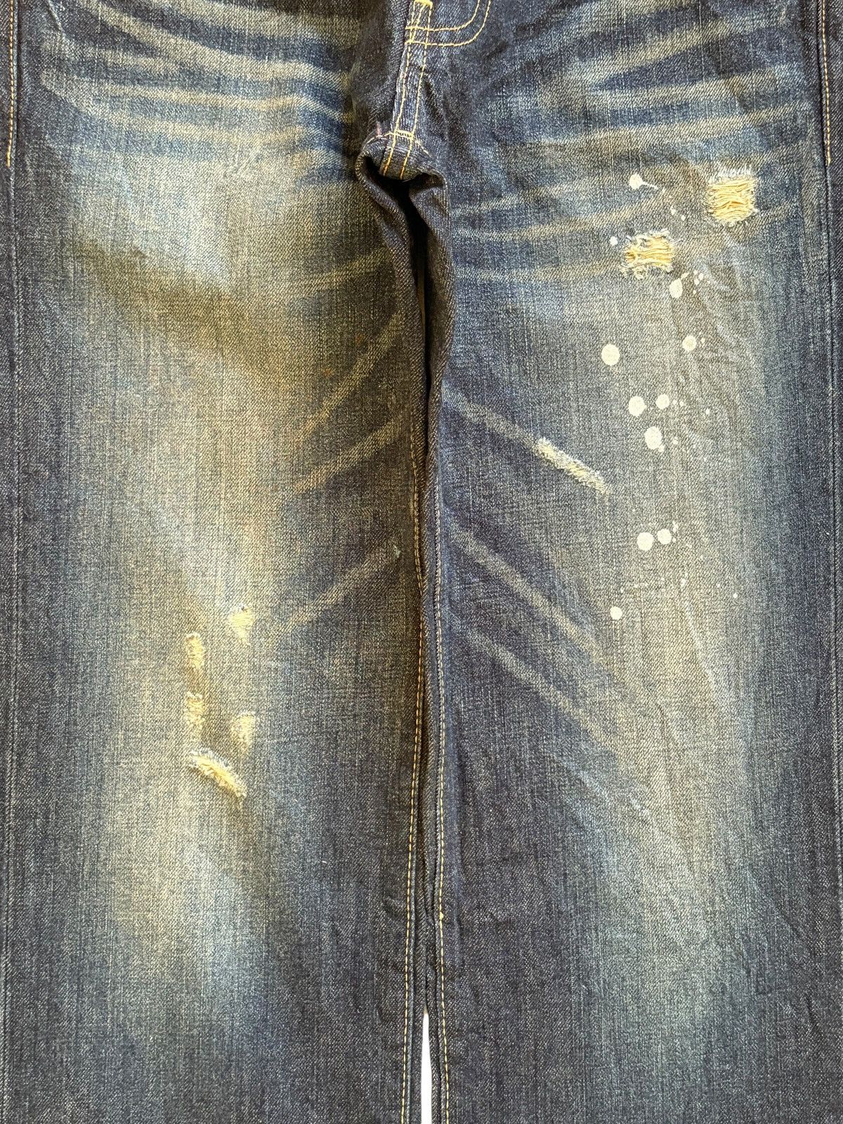 Levi's Vintage 90s Levis 502 Rusty Wash Painted Distressed Jeans Size 28" / US 6 / IT 42 - 5 Thumbnail