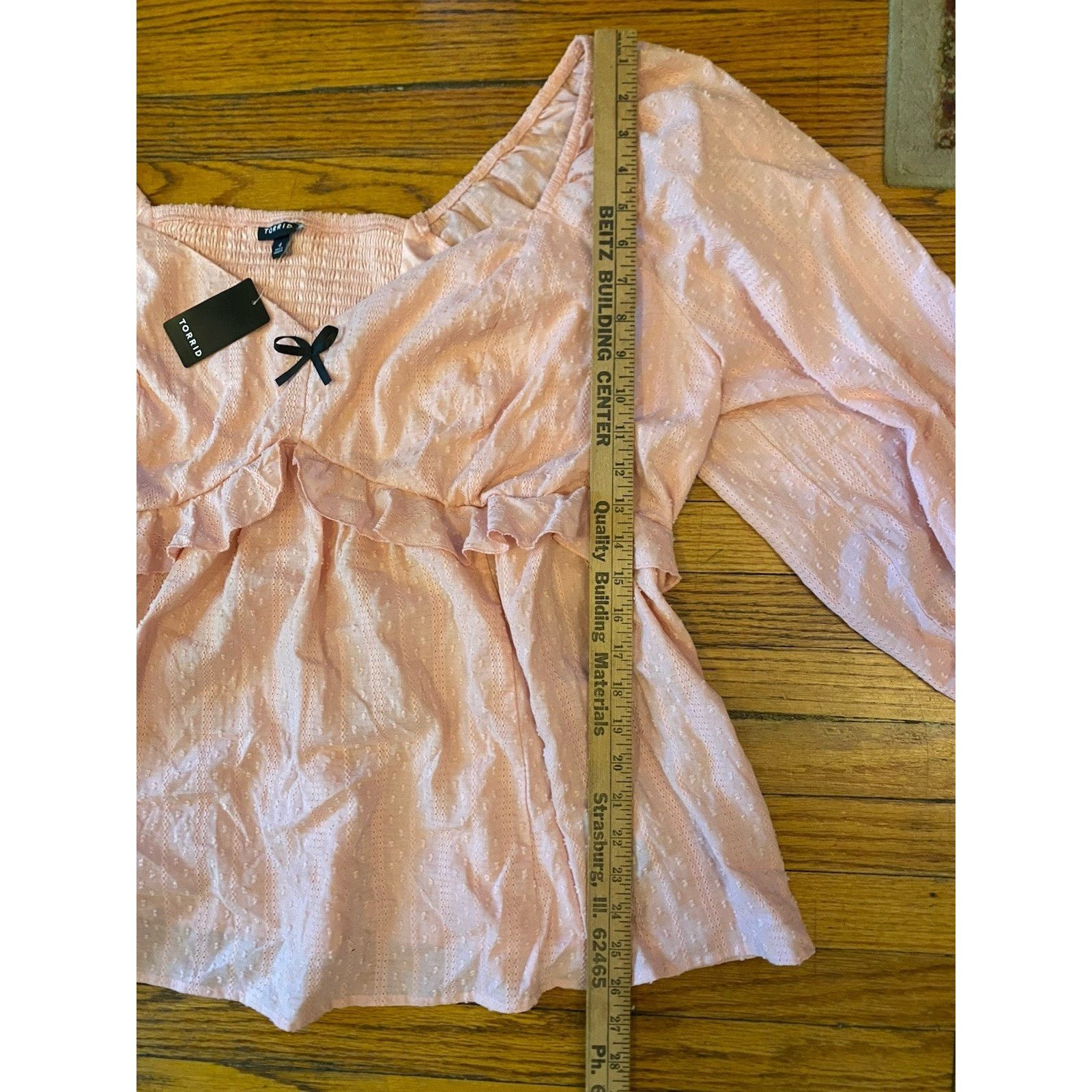 Torrid NWT Torrid Blouse Women’s Shirt Plus 4X $60 Peach Size 4XL / US 24-26 - 7 Thumbnail