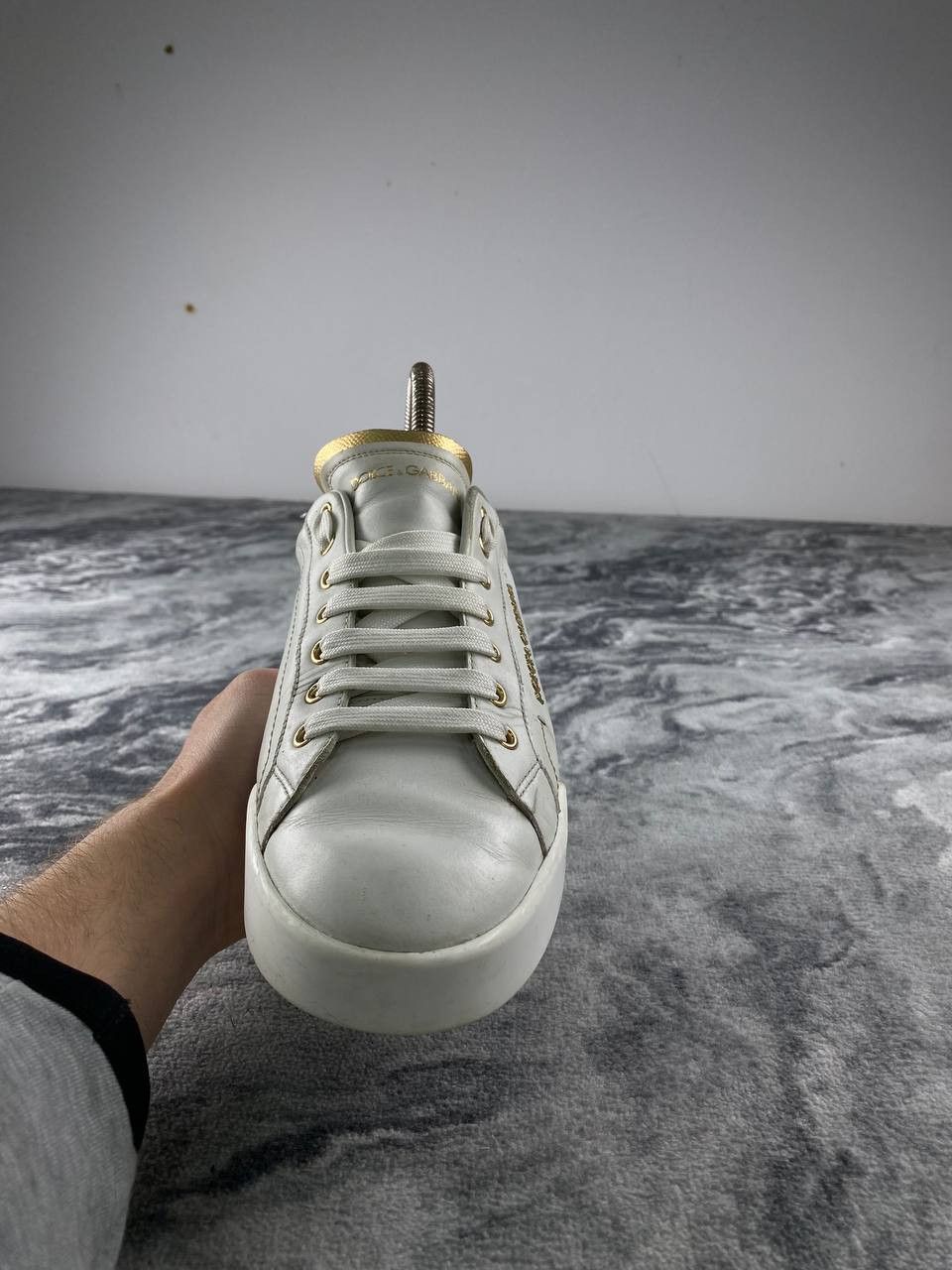 Dolce & Gabbana Dolce & Gabbana Portofino Leather Trainers Men Size 41 White Size US 8 / EU 41 - 13 Thumbnail