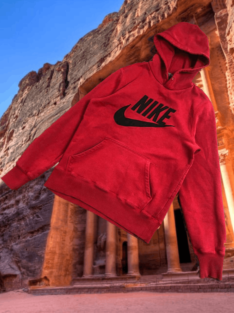 Nike vintage streetwear Sweatshirt Nike big logo red hoodie Size US S / EU 44-46 / 1 - 1 Thumbnail