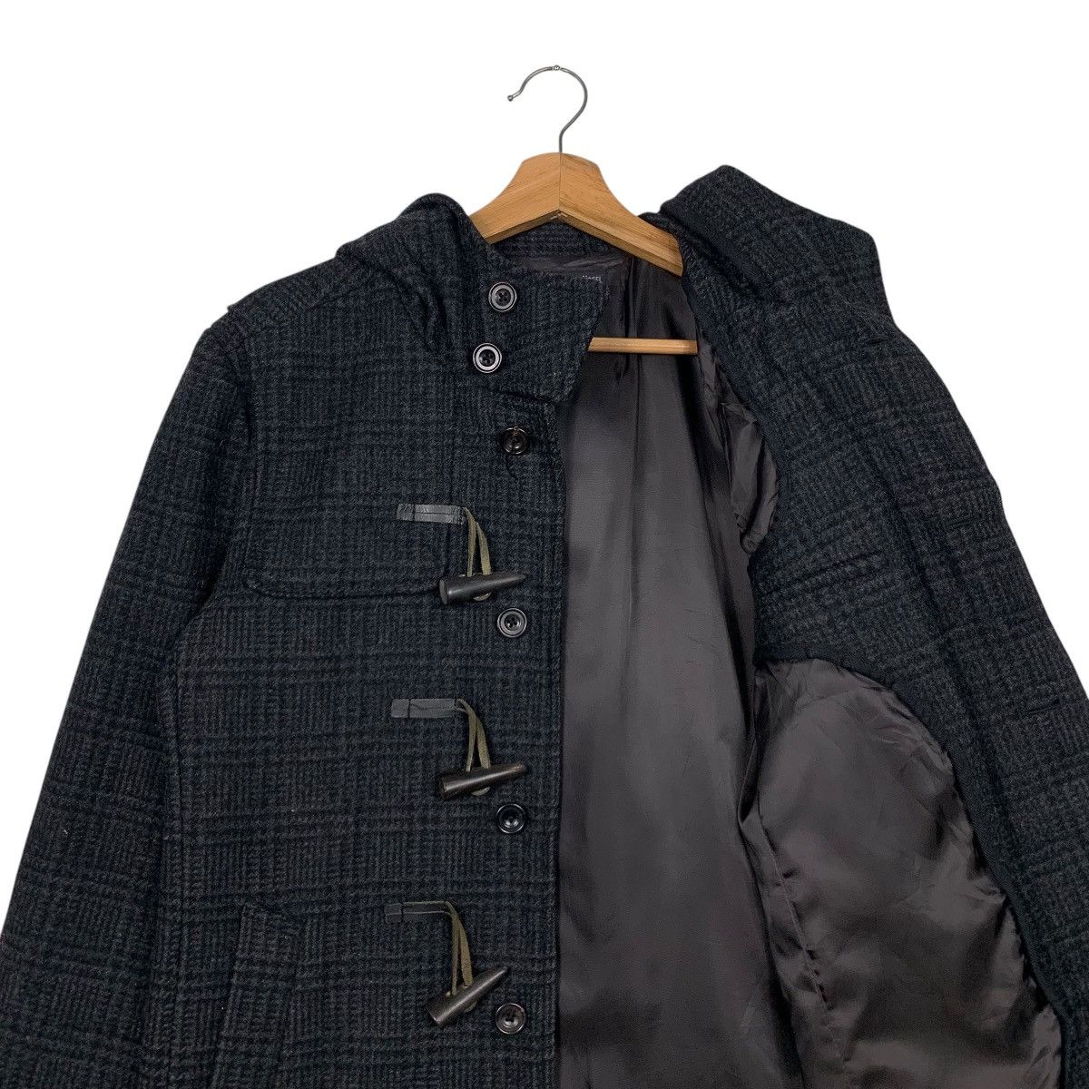 Schlussel SCHLUSSEL Checked Wool Duffle Coat Jacket #2439-C109 Size US S / EU 44-46 / 1 - 11 Thumbnail