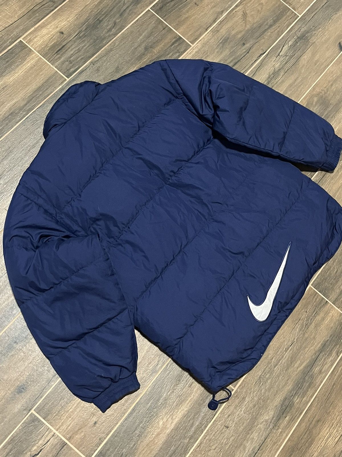 Nike × Vintage Nike Big Swoosh Logo Puffer Jacket Boxy Size US M / EU 48-50 / 2 - 7 Thumbnail