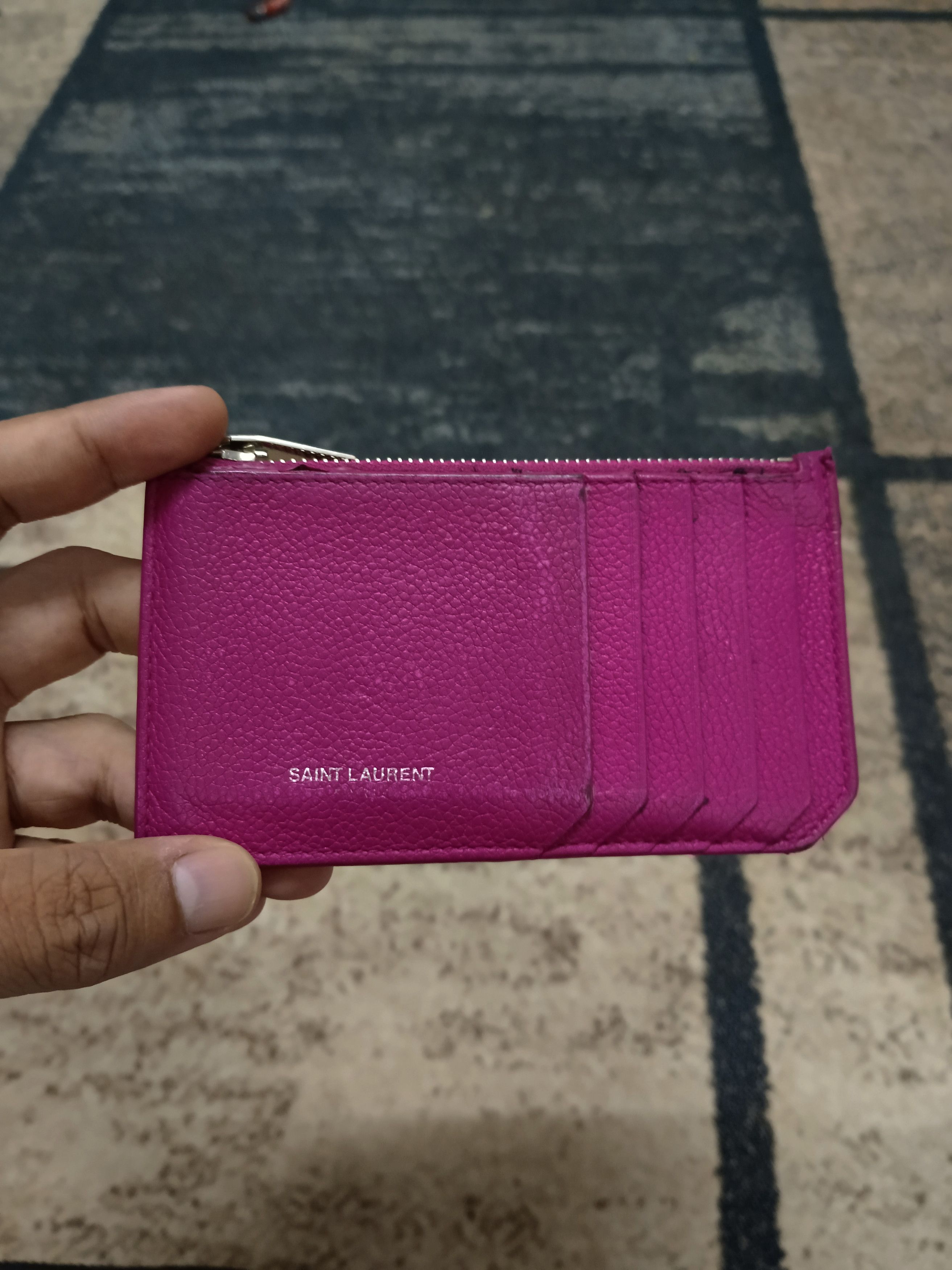 Saint Laurent Paris OG🔥SICK SAINT LAUREN PARIS PINK CARD HOLDER Size ONE SIZE - 1 Thumbnail