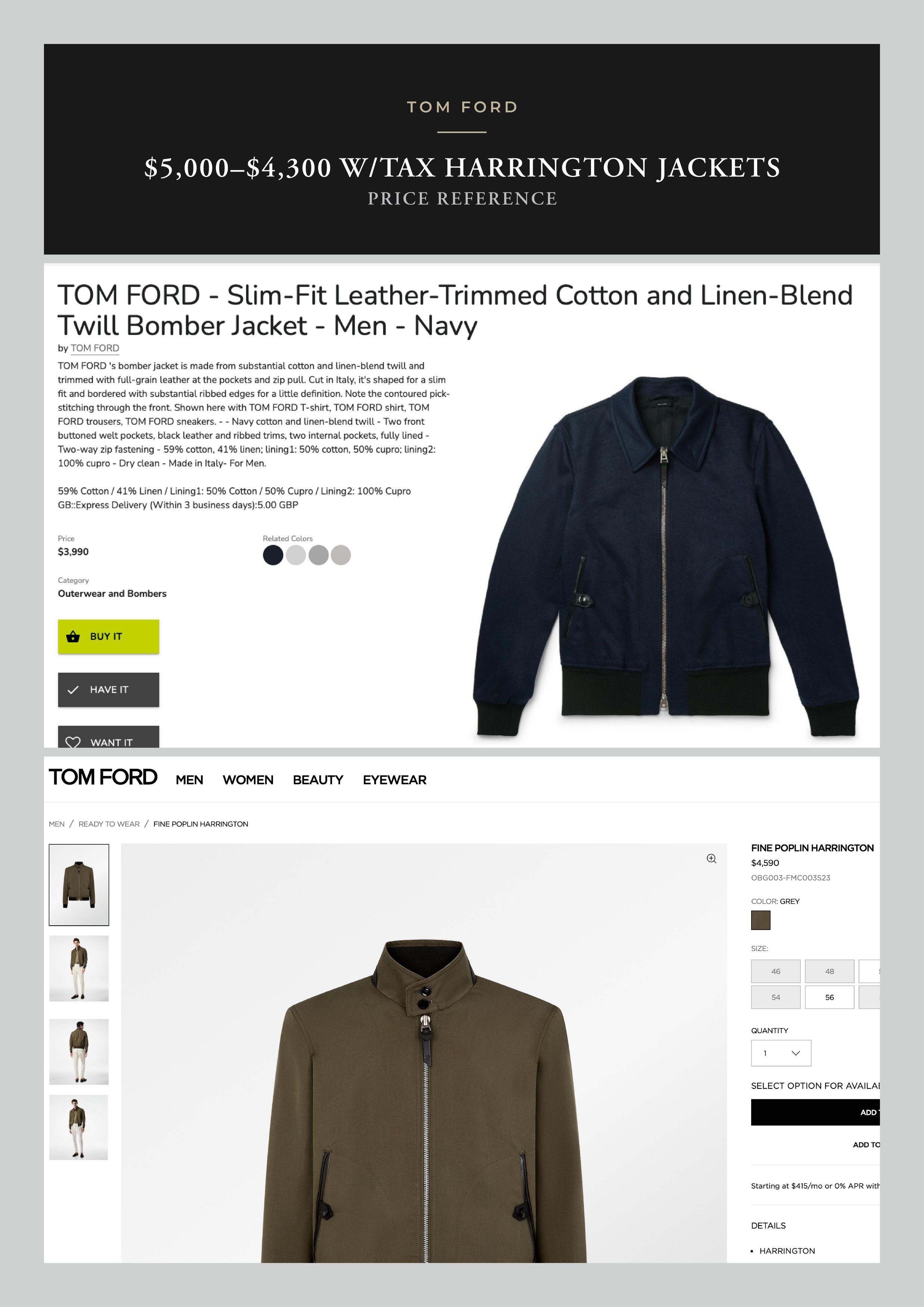 Tom Ford Best Dressed $4,300 w/tax Navy Bond Inspired Jacket Size US M / EU 48-50 / 2 - 13 Thumbnail