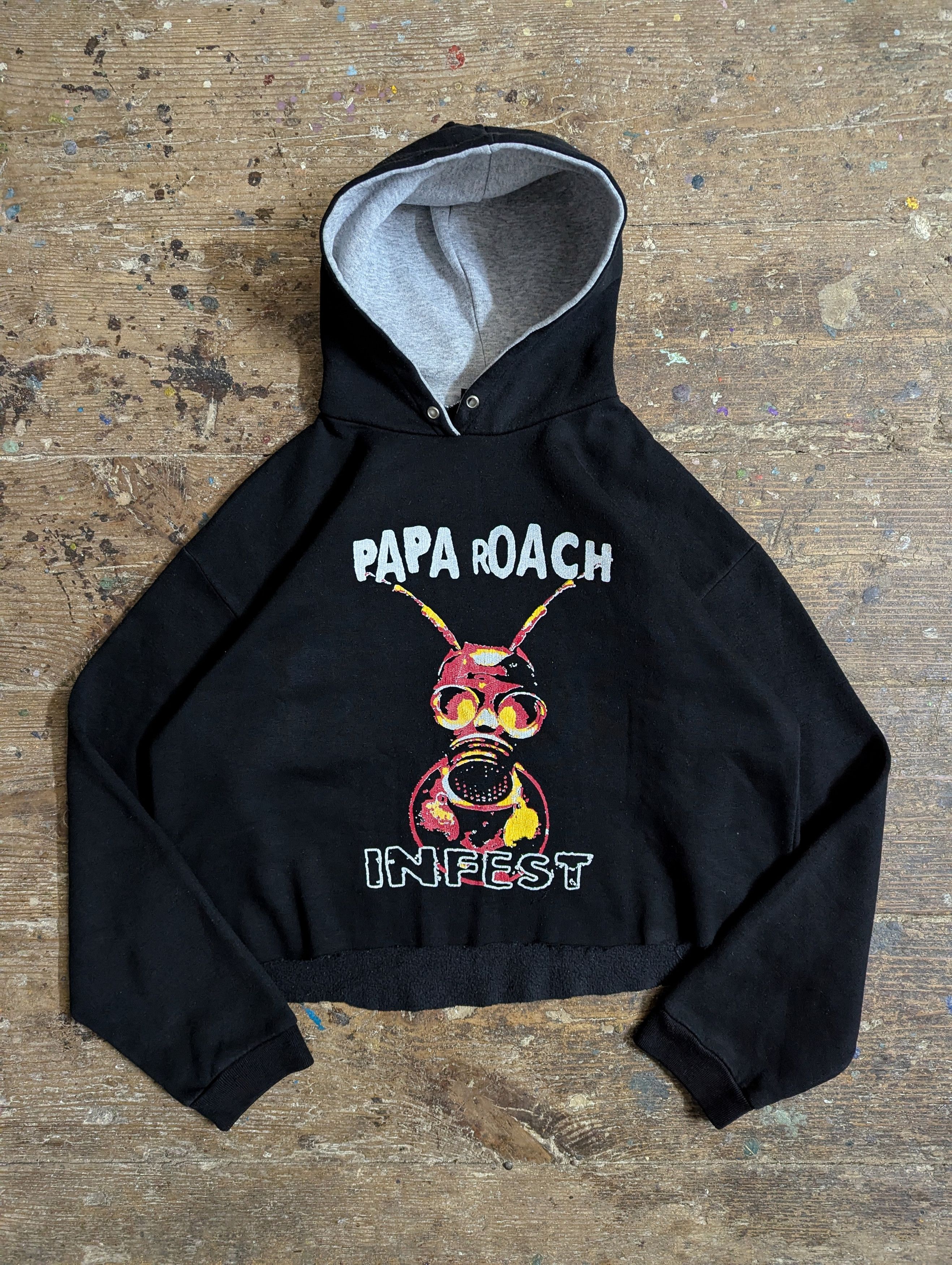 Band Tees 00s Papa Roach Infest Bootleg Cropped Promo Hoodie Size US M / EU 48-50 / 2 - 1 Thumbnail