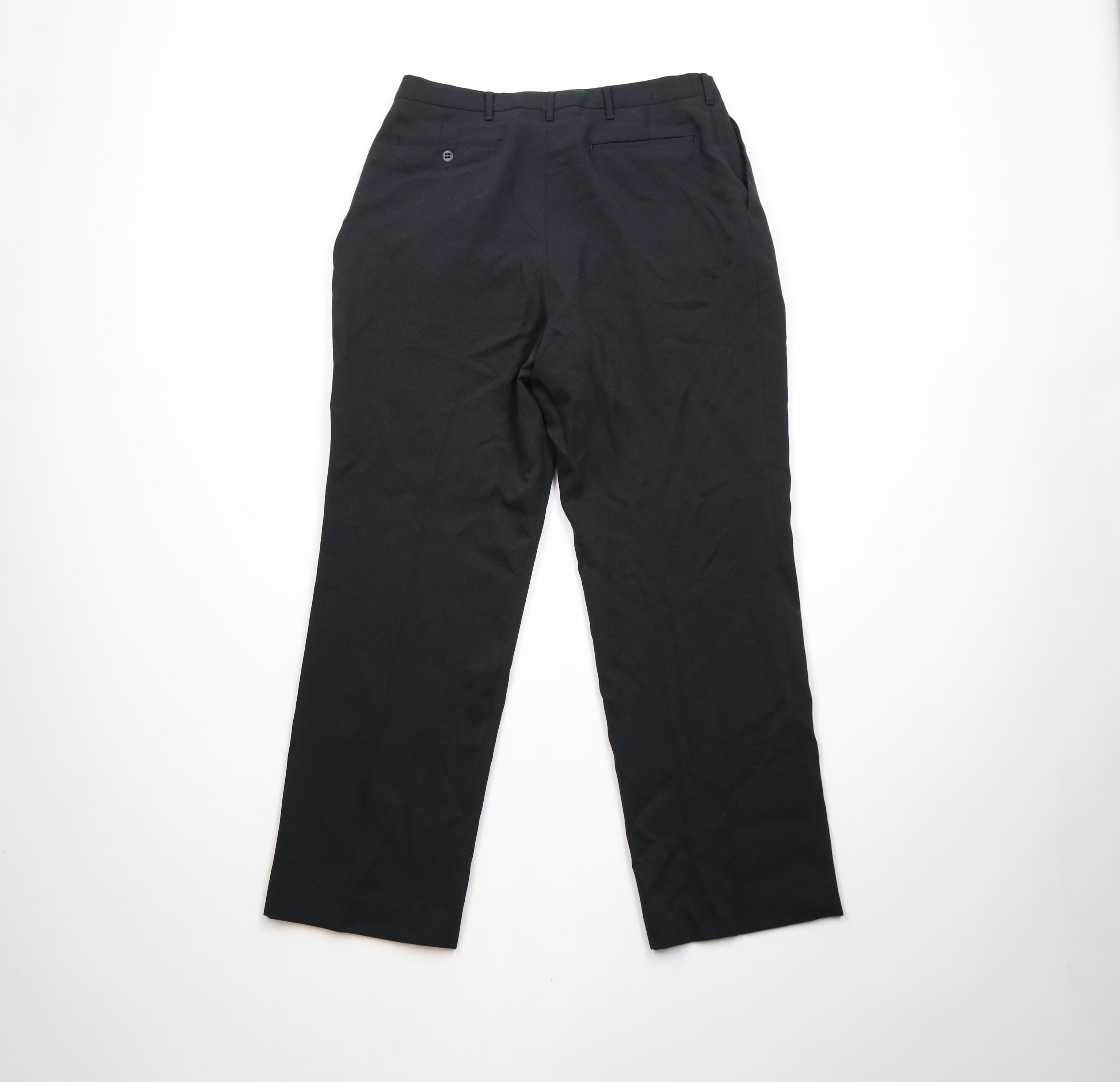 Vintage Vintage 90s Streetwear Wool Blend Wide Leg Chino Pants Black Size US 34 / EU 50 - 8 Thumbnail