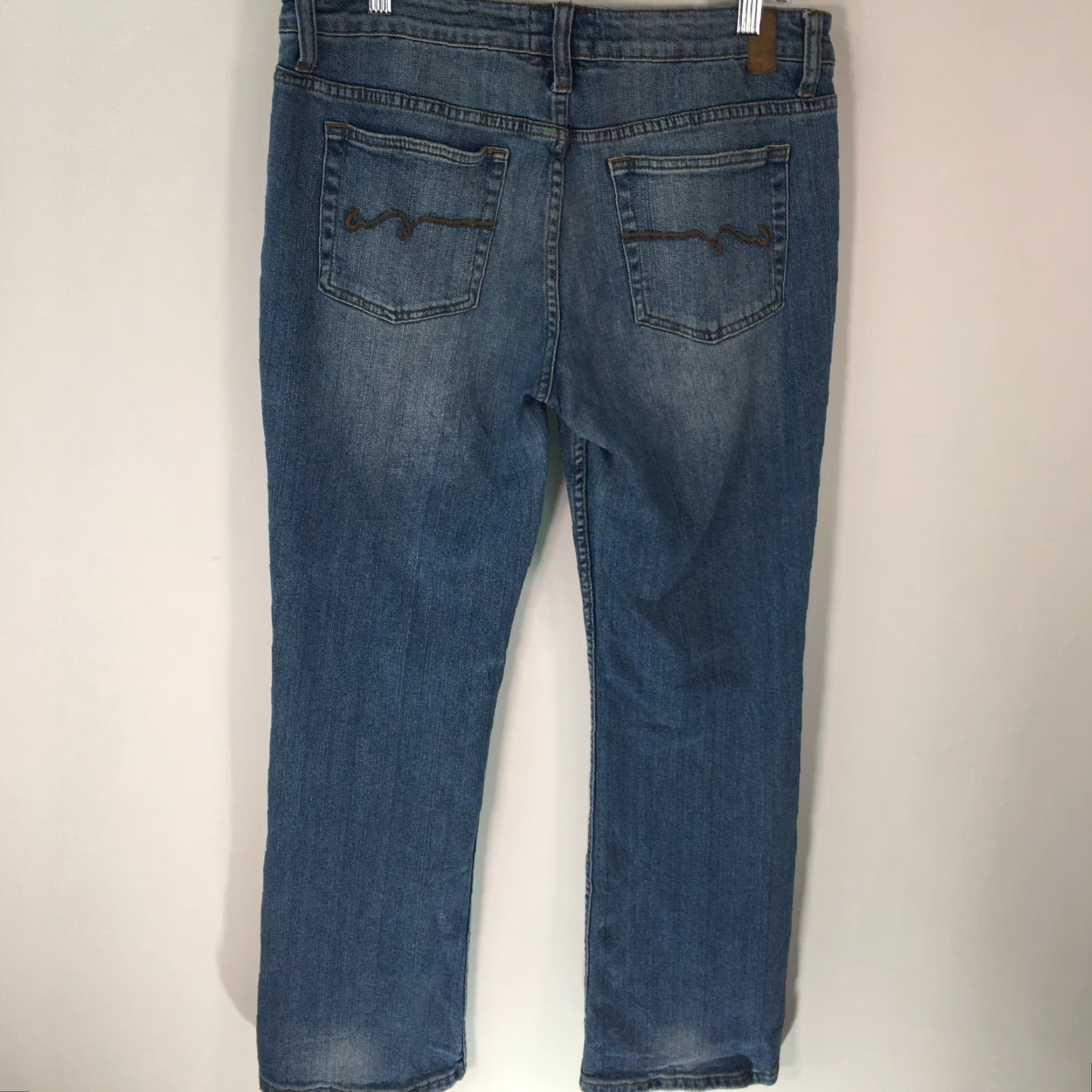 Vintage American Rag Cie Denim Jeans Womens 13S Blue 36X29 Bootcut Stretch Curvy Fit Size 34" / US 12 / IT 48 - 2 Thumbnail