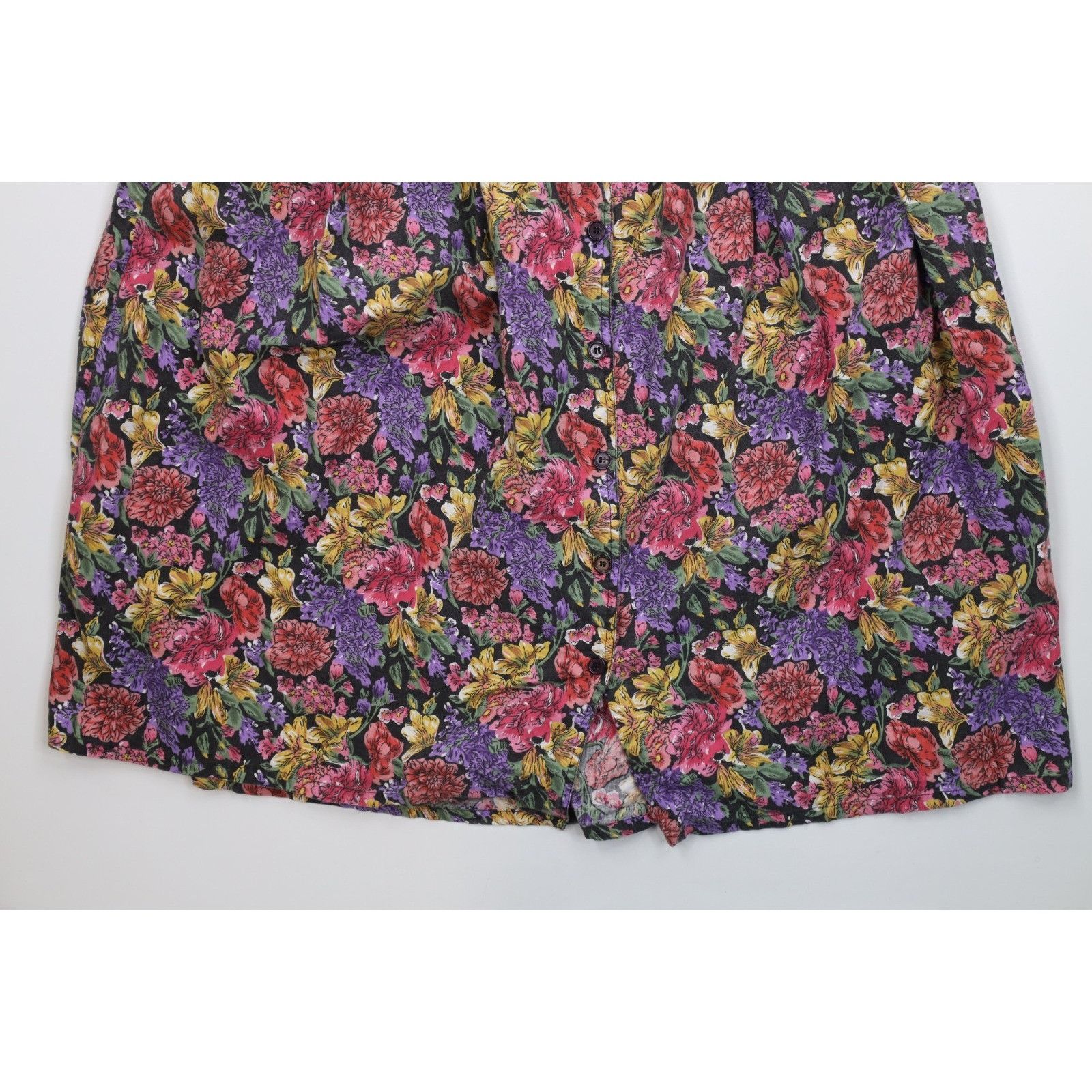 Vintage Vintage 90s Country Primitive Boho Chic Flower Skirt Size 24" / US 00 / IT 34 - 4 Thumbnail