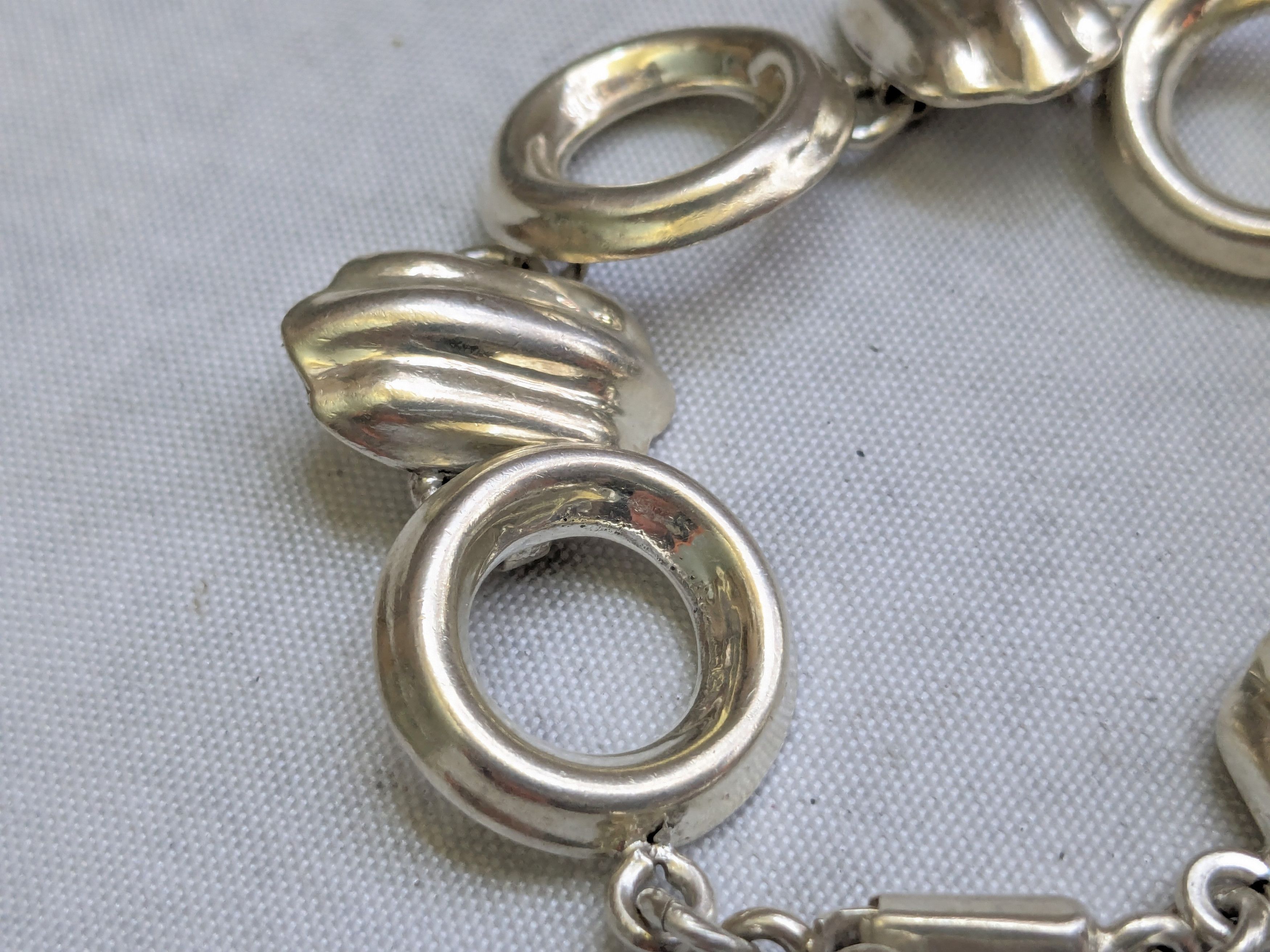 Vintage Vintage Sterling Silver Bracelet Taxco 6.75" Hollow Mexico Size ONE SIZE - 7 Thumbnail