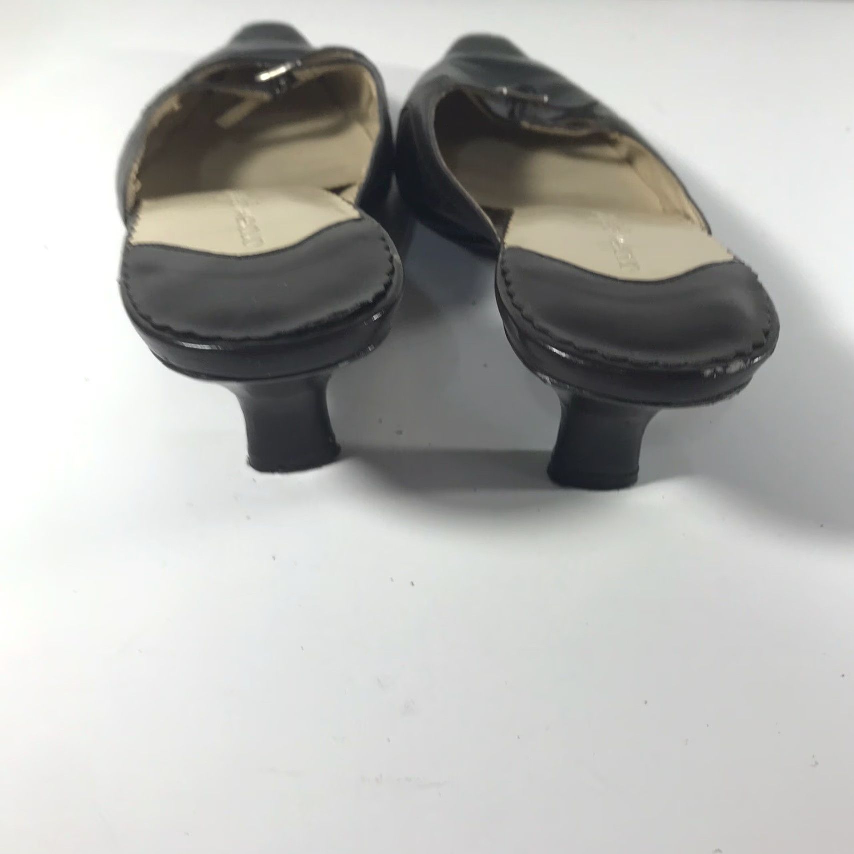 Vintage Andrew Geller Brown Leather Mules 2in Heel Womens Size 8.5 Mid Heel Pointed Toe Size US 8.5 / IT 38.5 - 6 Thumbnail