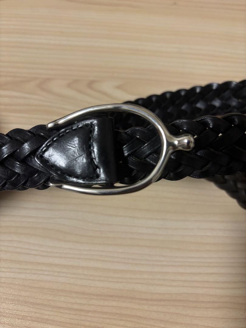 Other Chambord Sellier "Catus" Braided Leather Belt – Black Size 32 - 1 Thumbnail