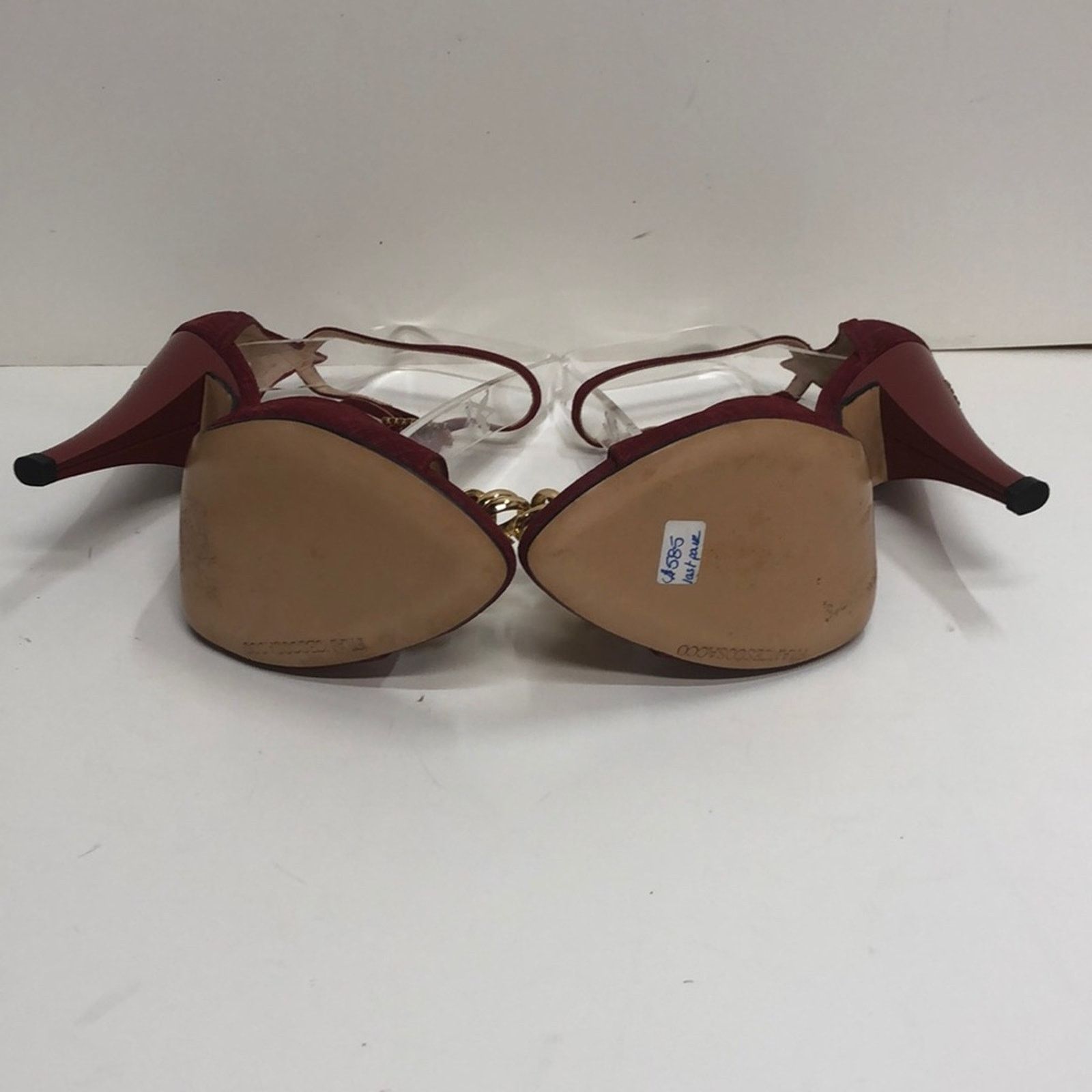 & Other Stories Francesco Sacco Made in Italy Red HighHeel Sandal Size US 7 / IT 37 - 5 Thumbnail
