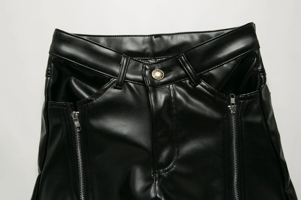 Leather Slim Fit Leather PU Pant Size US 29 - 4 Thumbnail