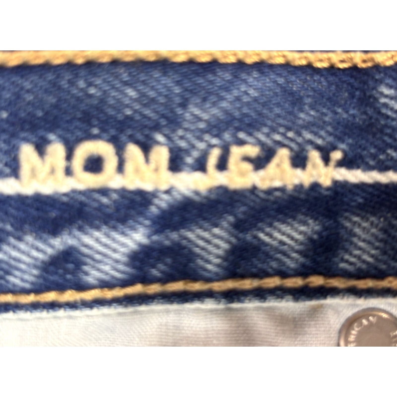 American Eagle Outfitters American Eagle Striped Mom Jeans 10 Blue Womens Size 32" / US 10 / IT 46 - 5 Thumbnail